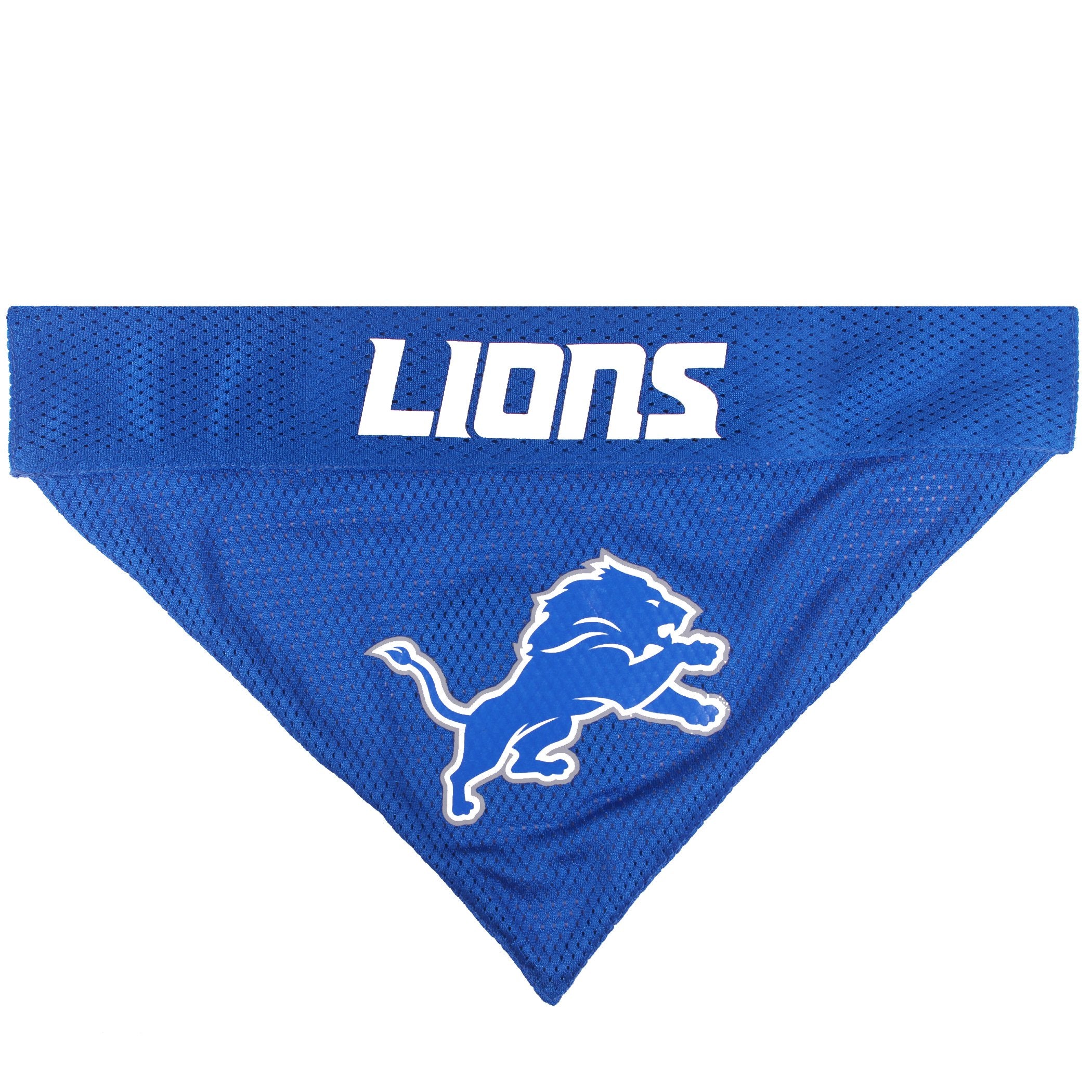 Pets First NFL DOG BANDANA - DETROIT LIONS REVERSIBLE PET BANDANA. 2 Sided Sports Bandana with a PREMIUM Embroidery TEAM LOGO, L