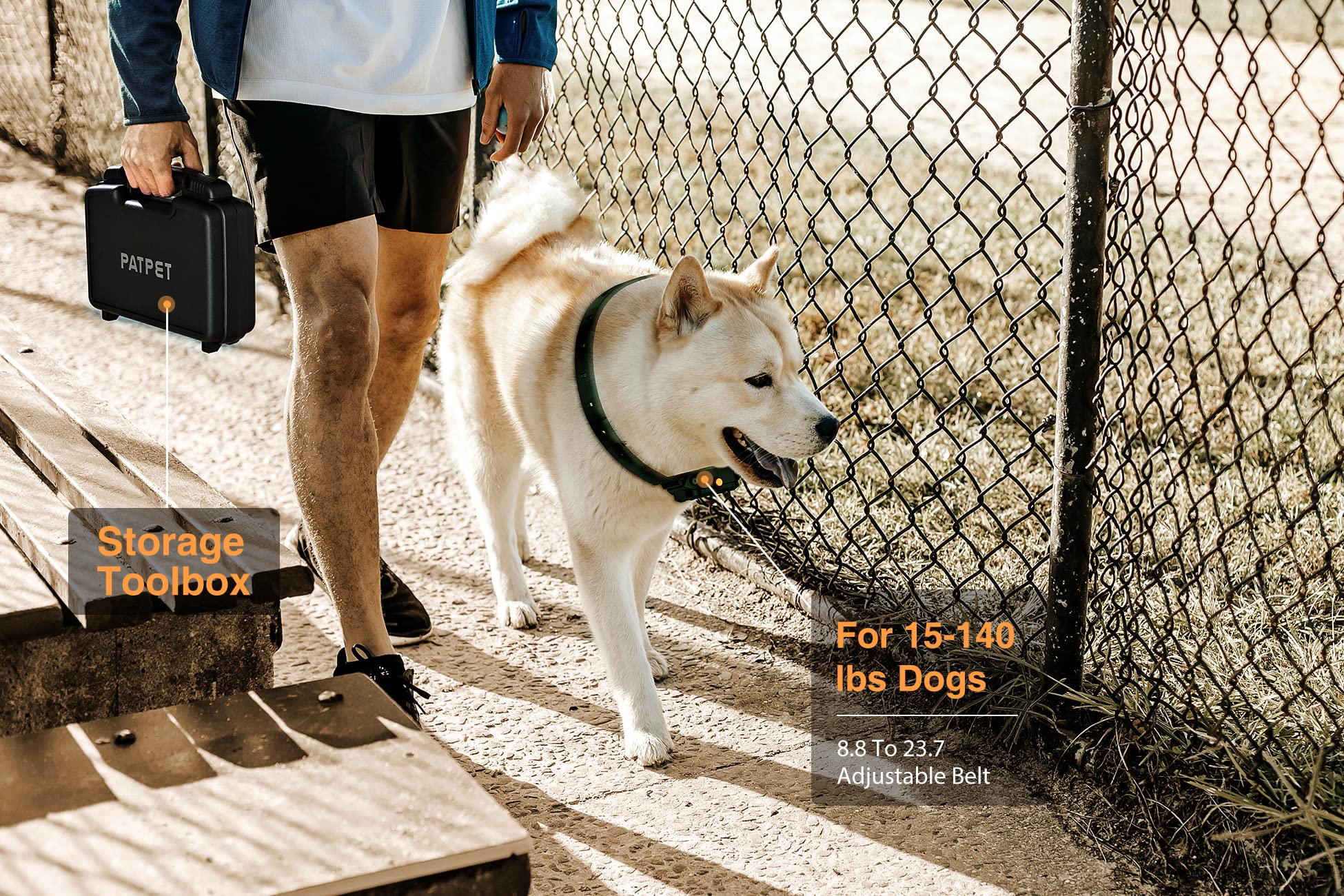 Patpet Dog Training Collar With Remote(3/4 Mile) - Outdoor Hunting E Collar For Dogs Training, Shock Collar For Medium Large Dog