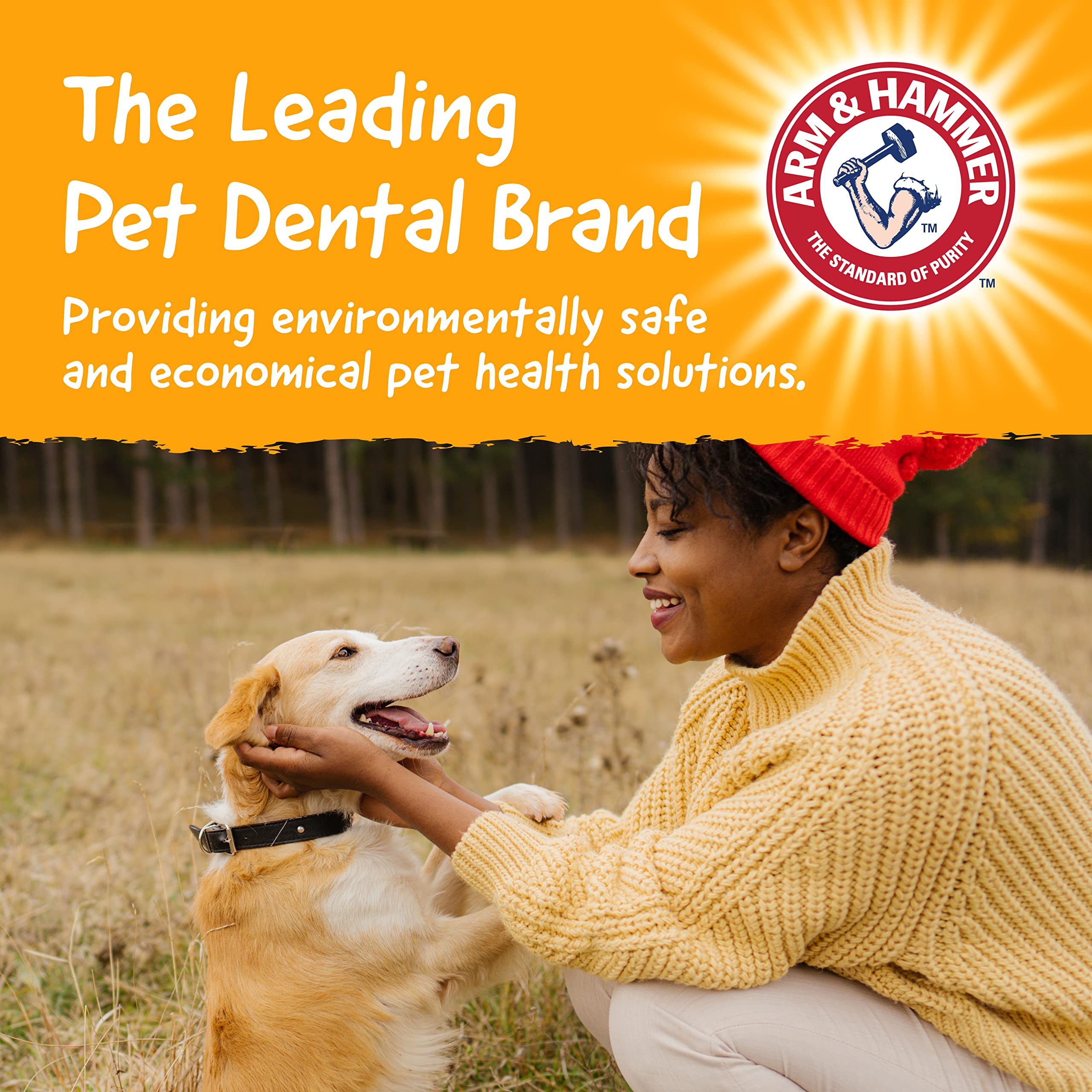Arm & Hammer for Pets Barkies Classic Bone Compressed Wood Collection, 5 Inch Peanut Butter Flavored Wood Blend Chew Toy| Faux S