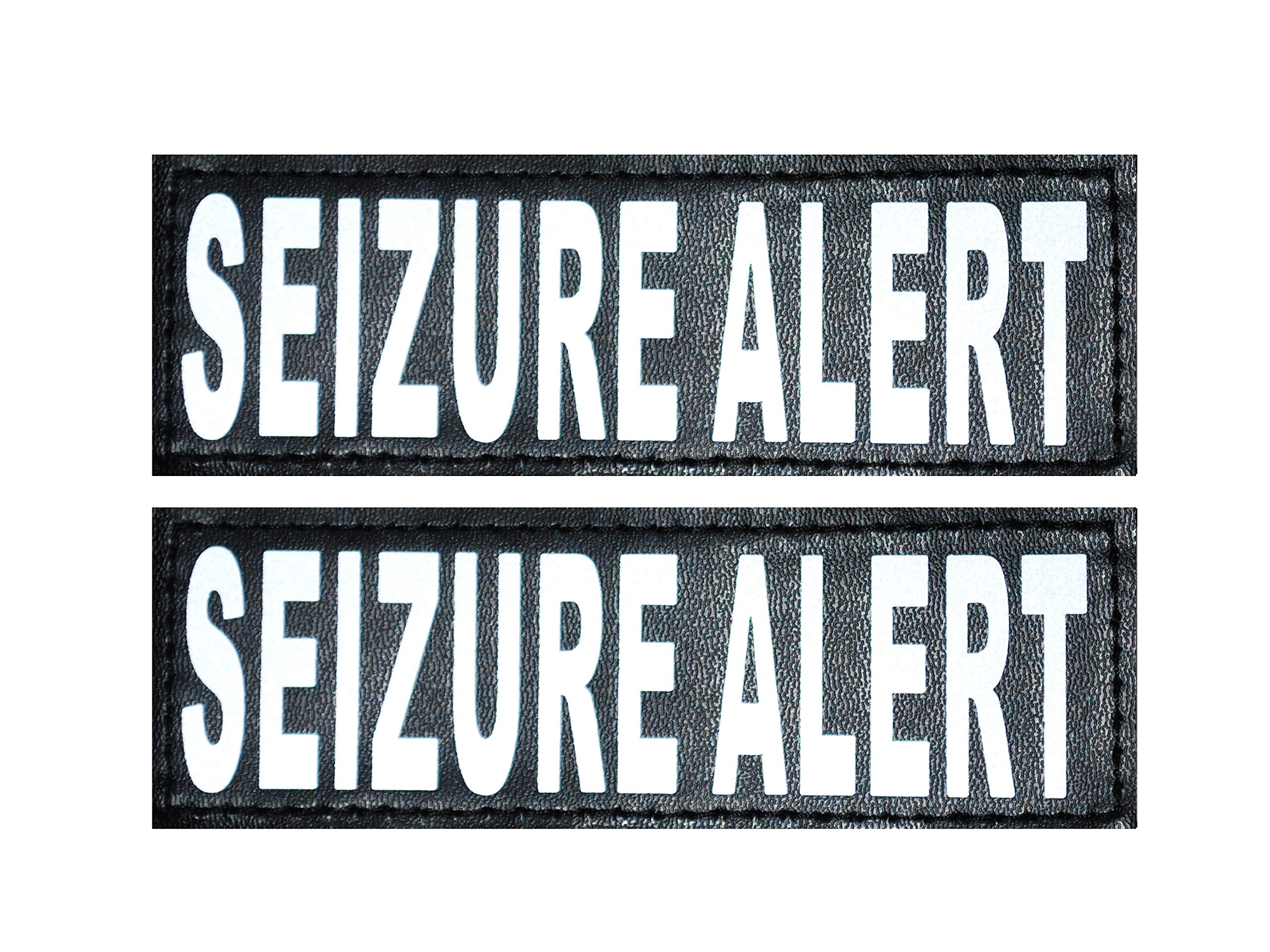 Doggie Stylz Set Of 2 Reflective Seizure Alert Removable Patches With Hook Backing For Working Dog Harnesses & Vests. Durable And Interchangeable - Comes In 3 Sizes Small, Medium And Large