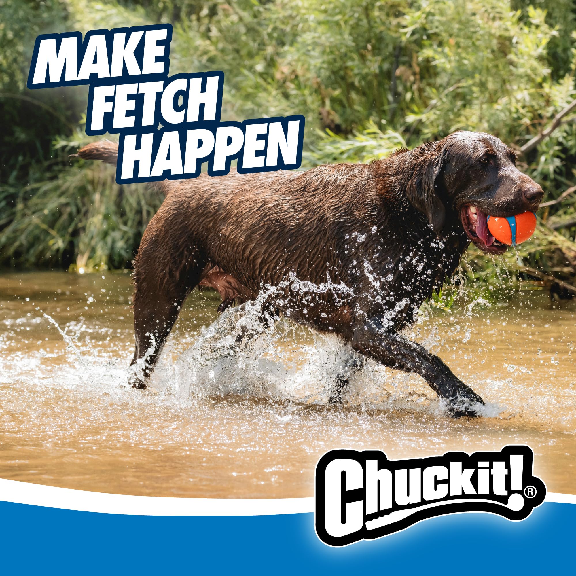Chuckit! Ultra Ball Dog Toy - Size XXL - For Dogs 100+ lbs - Made from Durable Rubber - Super Bouncy - Floats in Water - 4-inch