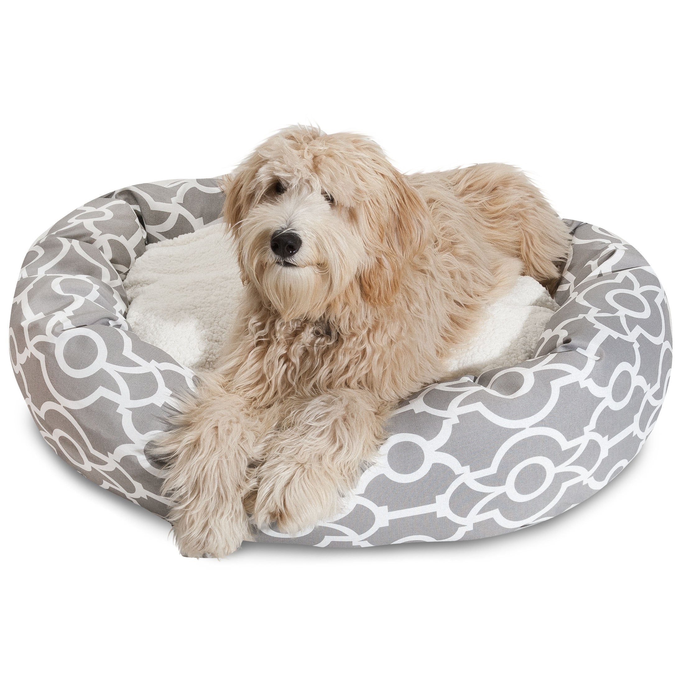 Majestic Pet 32' Athens Gray Sherpa Bagel Bed