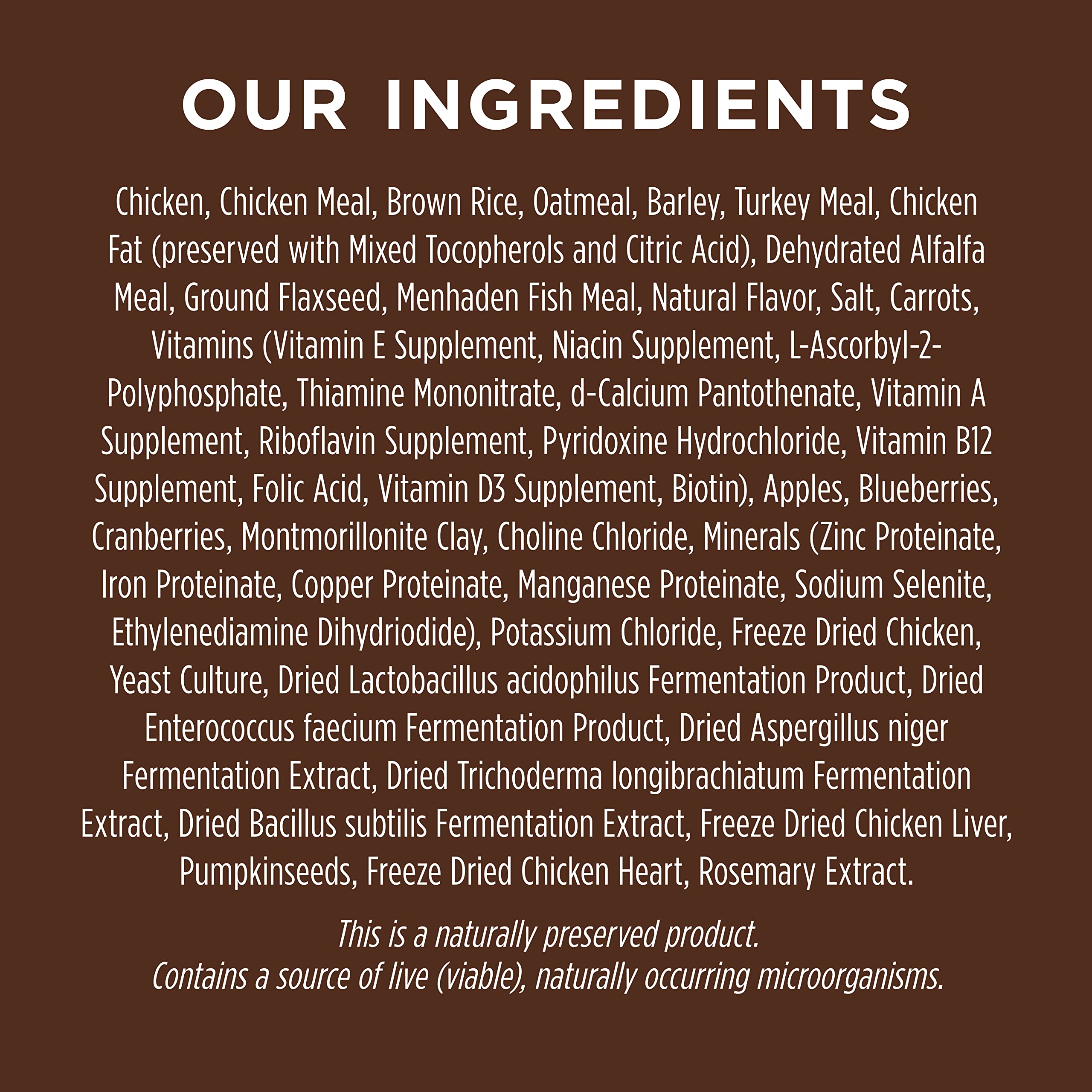 Instinct Be Natural, Natural Dry Dog Food, Raw Coated Kibble - Real Chicken & Brown Rice, 25 lb. Bag
