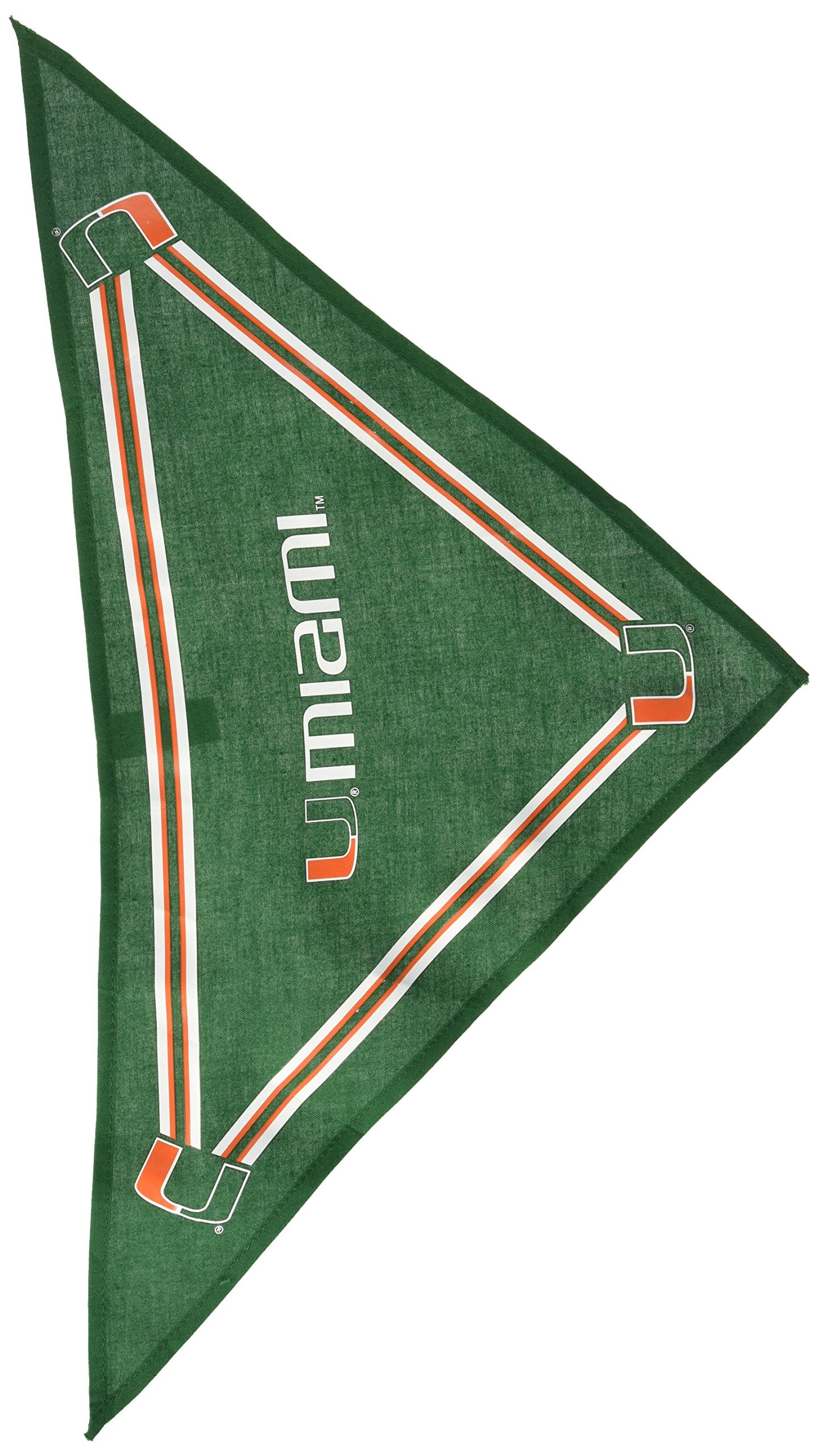 Collegiate Miami Hurricanes Pet Bandana, Small - Dog Bandana Must-Have For Birthdays, Parties, Sports Games Etc..
