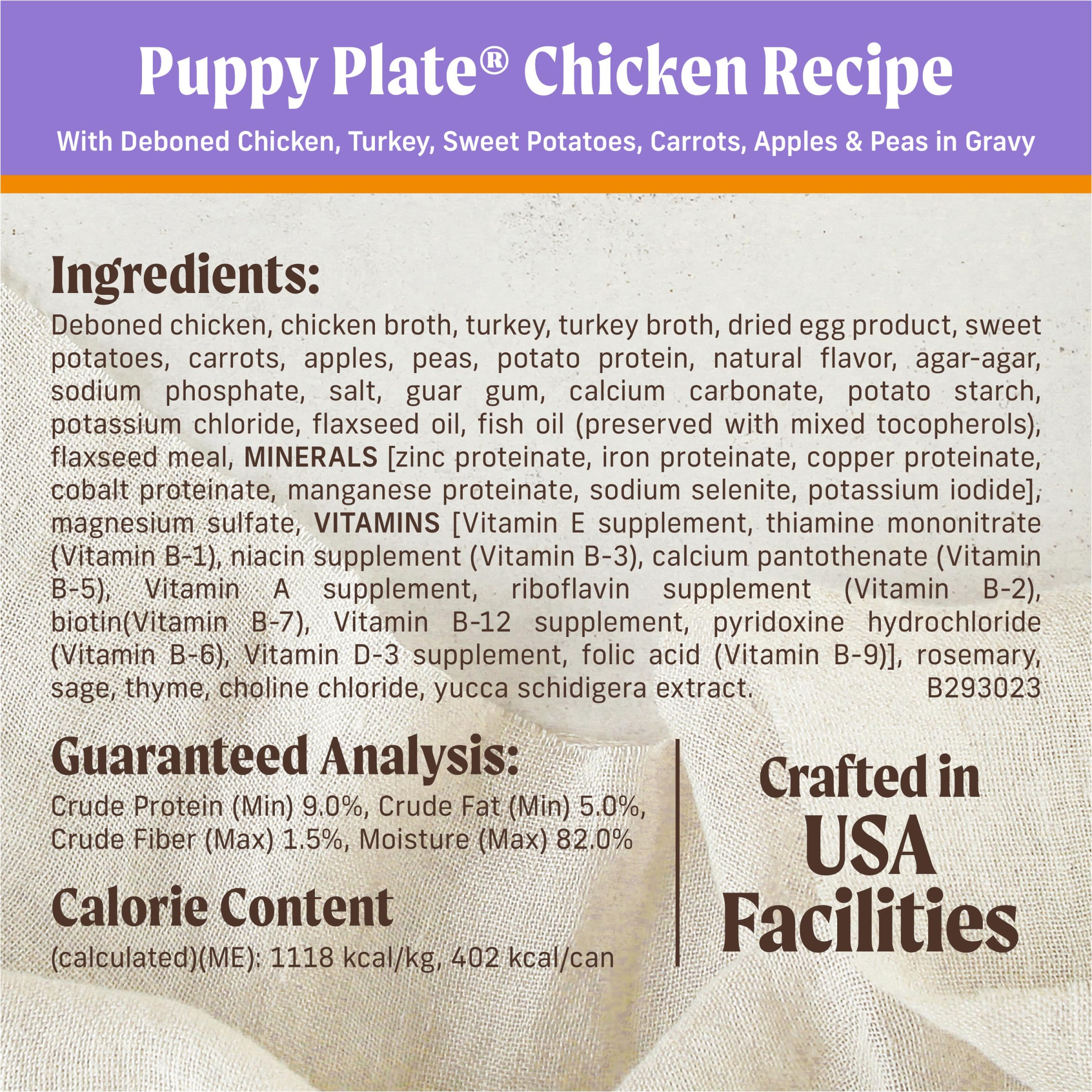 Merrick Grain Free Wet Puppy Food, Chicken Recipe, 12.7 oz (Pack of 12), Gluten Free Canned Dog Food