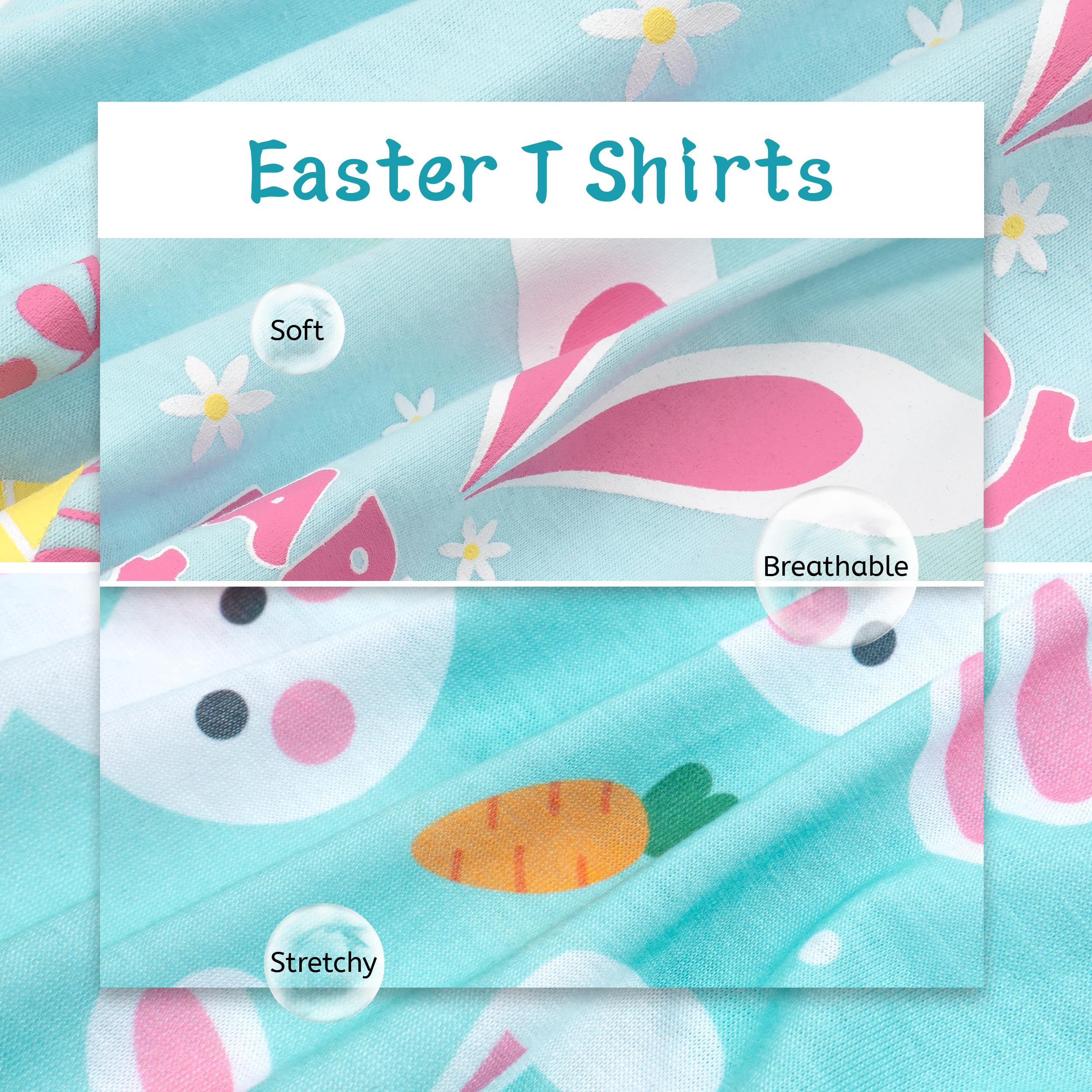 Cyeollo 2Pack Dog Easter Shirt For Small Puppy Dogs Soft Pet T Shirts Dog Tank Top Vest T-Shirt Rabbit Print Cat Apparel