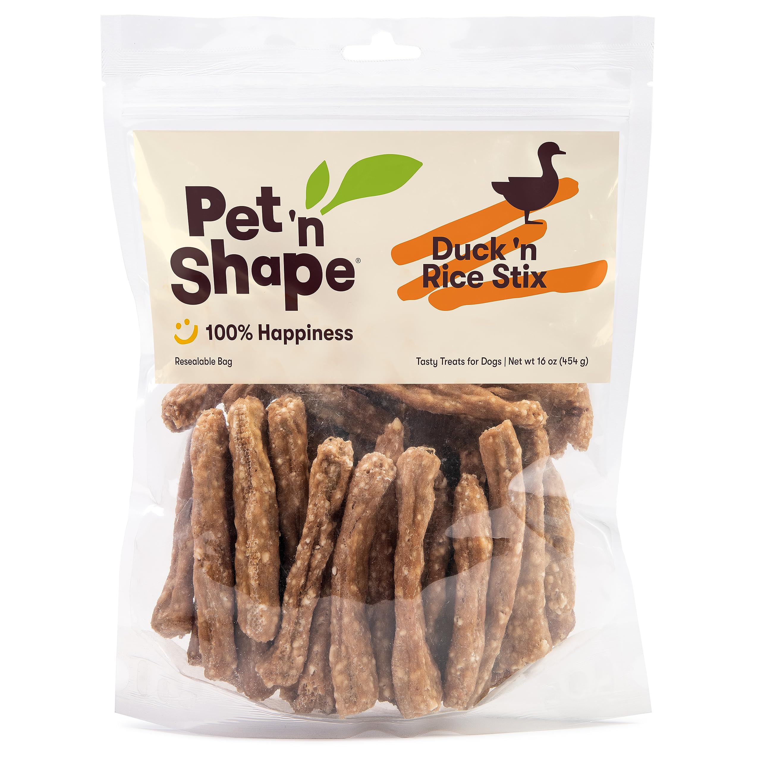 Pet n Shape Duck n Rice Stix Dog Treats - 1 Pound