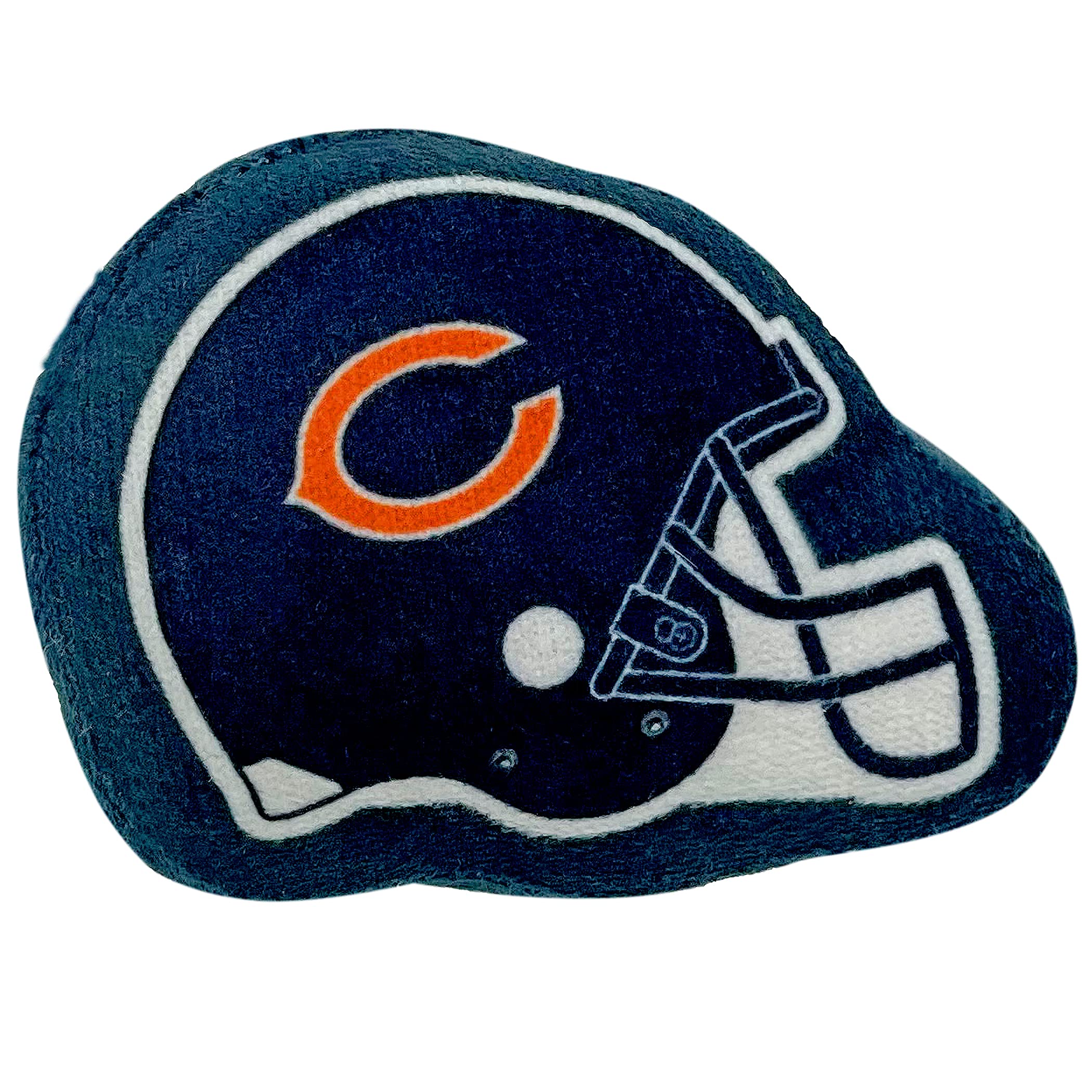 BEST PLUSH CAT TOY - NFL CHICAGO BEARS Complete Set of 3 piece Cat Toys filled with Fresh Catnip. Includes: 1 Helmet Cat Toy, 1