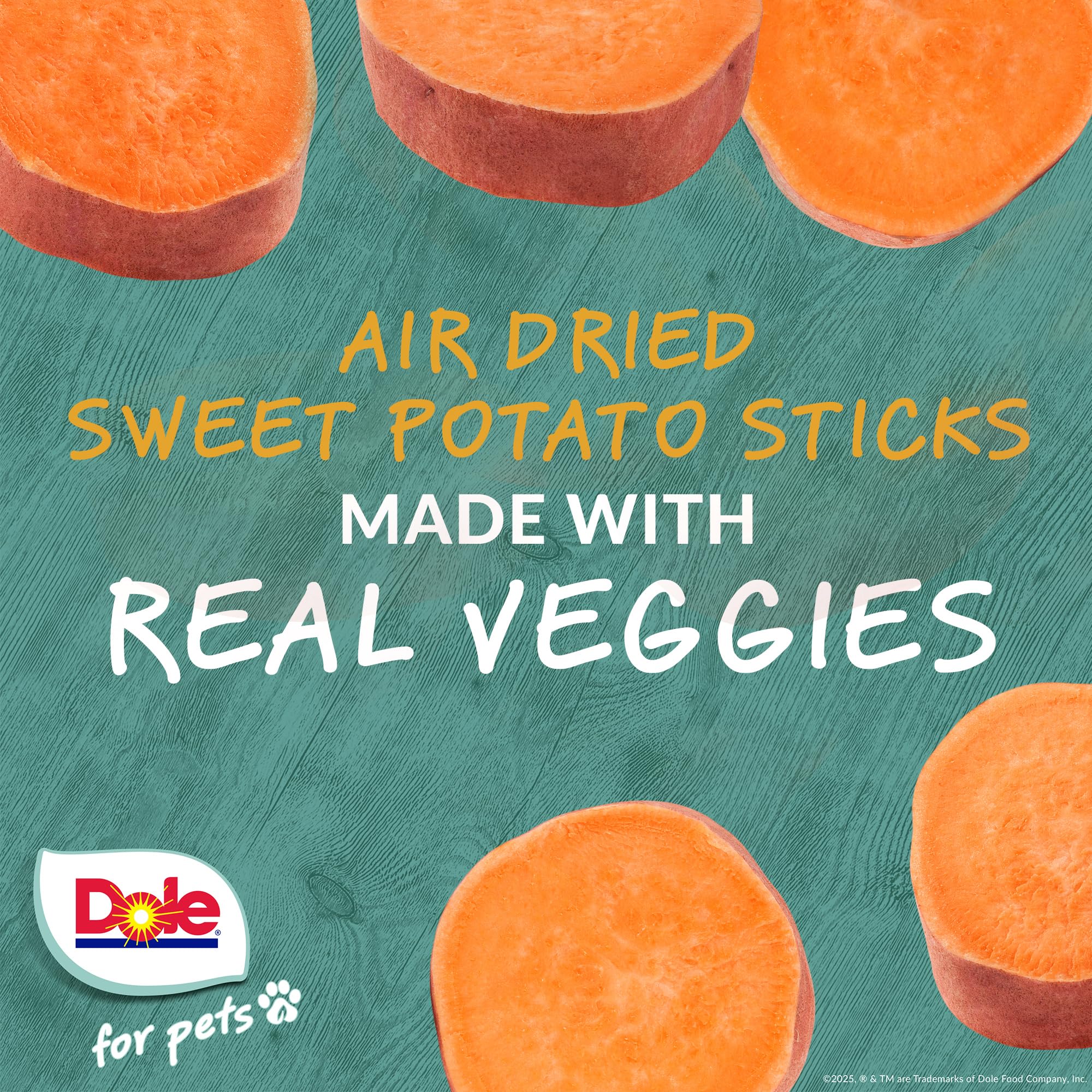 Dole for Pets Air Dried Sweet Potato Dog Treats, 6oz |Made with Real Sweet Potato, Single Ingredient, Limited Ingredient Dog Tre