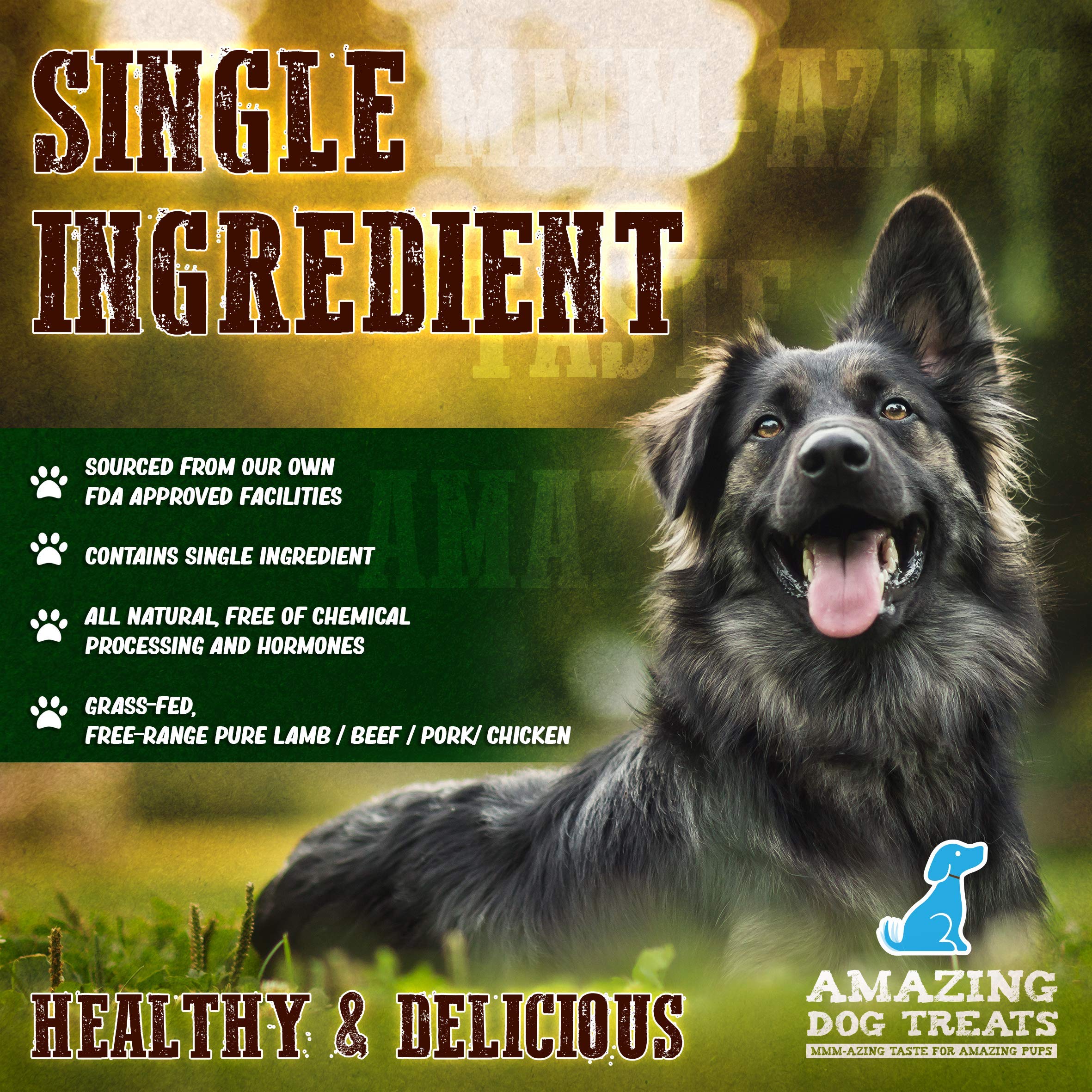 Amazing Dog Treats - Chicken Feet Dog Treats (25 Count) - All Natural Single Ingredient Chicken Feet for Dogs - Premium Quality