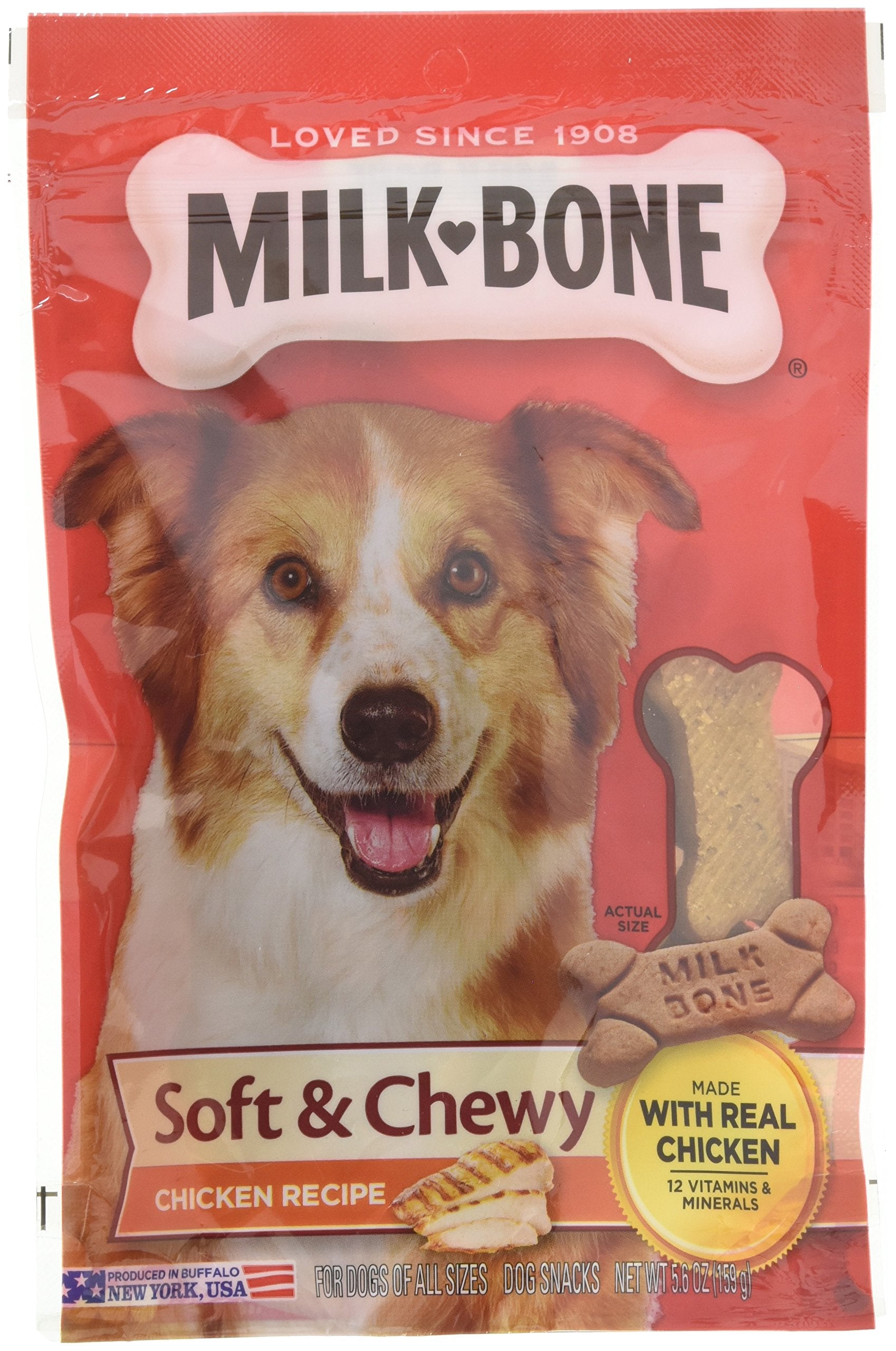 MilkBone Chewy Dog Treats, Chicken Recipe, 1 Count