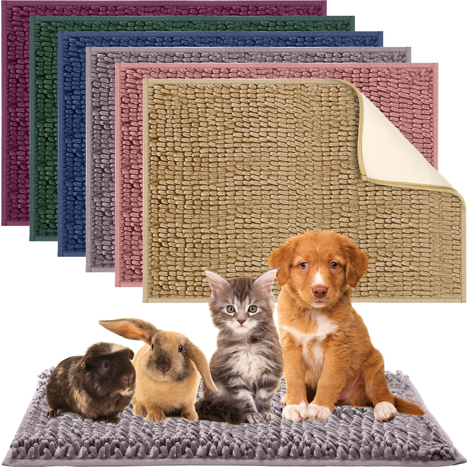 Fanfanwin 6 Pcs Guinea Pig Cage Liner 16 X 24 Inch For Guinea Pig Cage Bedding Reusable Rabbit Mat Pad Washable Training Pad Ani