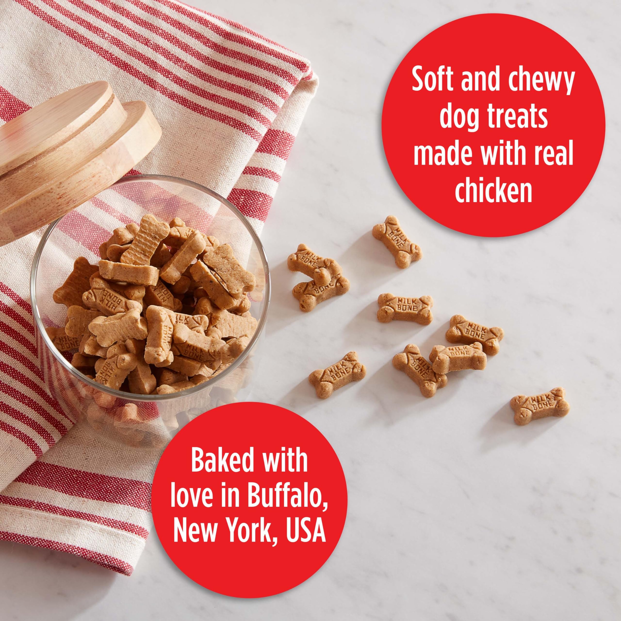 Milk-Bone Soft & Chewy Minis Dog Treats, Chicken, 18 Ounce Made with Real Chicken Breast