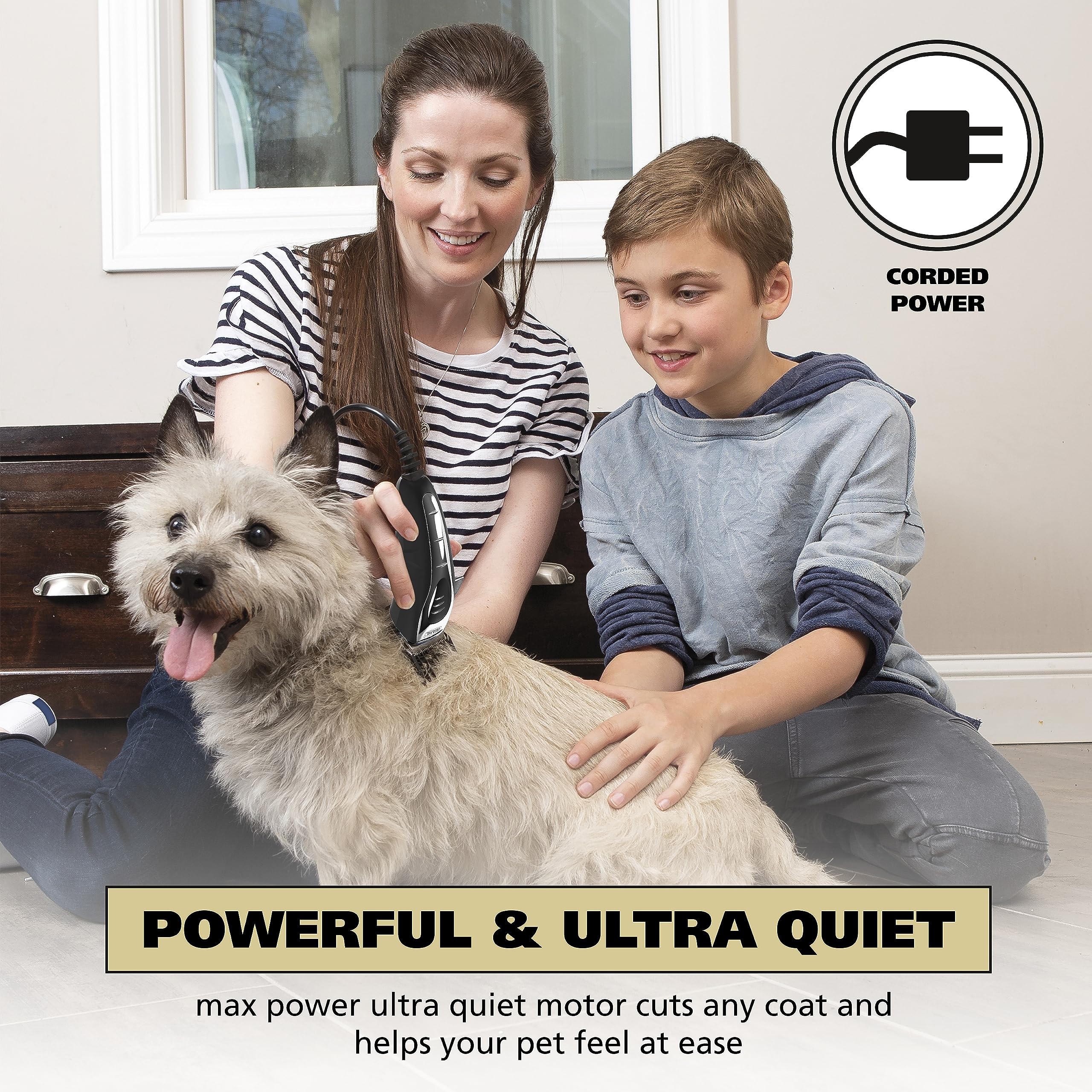 Wahl Usa Quiet Pro Corded Dog Clippers For Grooming - Heavy Duty Compact Electric Dog Grooming Kit Hair Clippers For Dogs Cats P