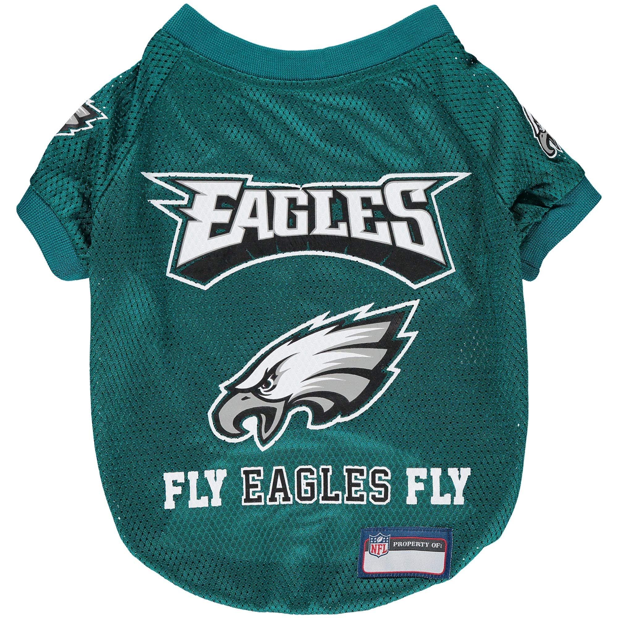 NFL Philadelphia EAGELS Raglan Jersey Fly Eagles Fly - Small. Cutest Football Jersey for Dogs & Cats