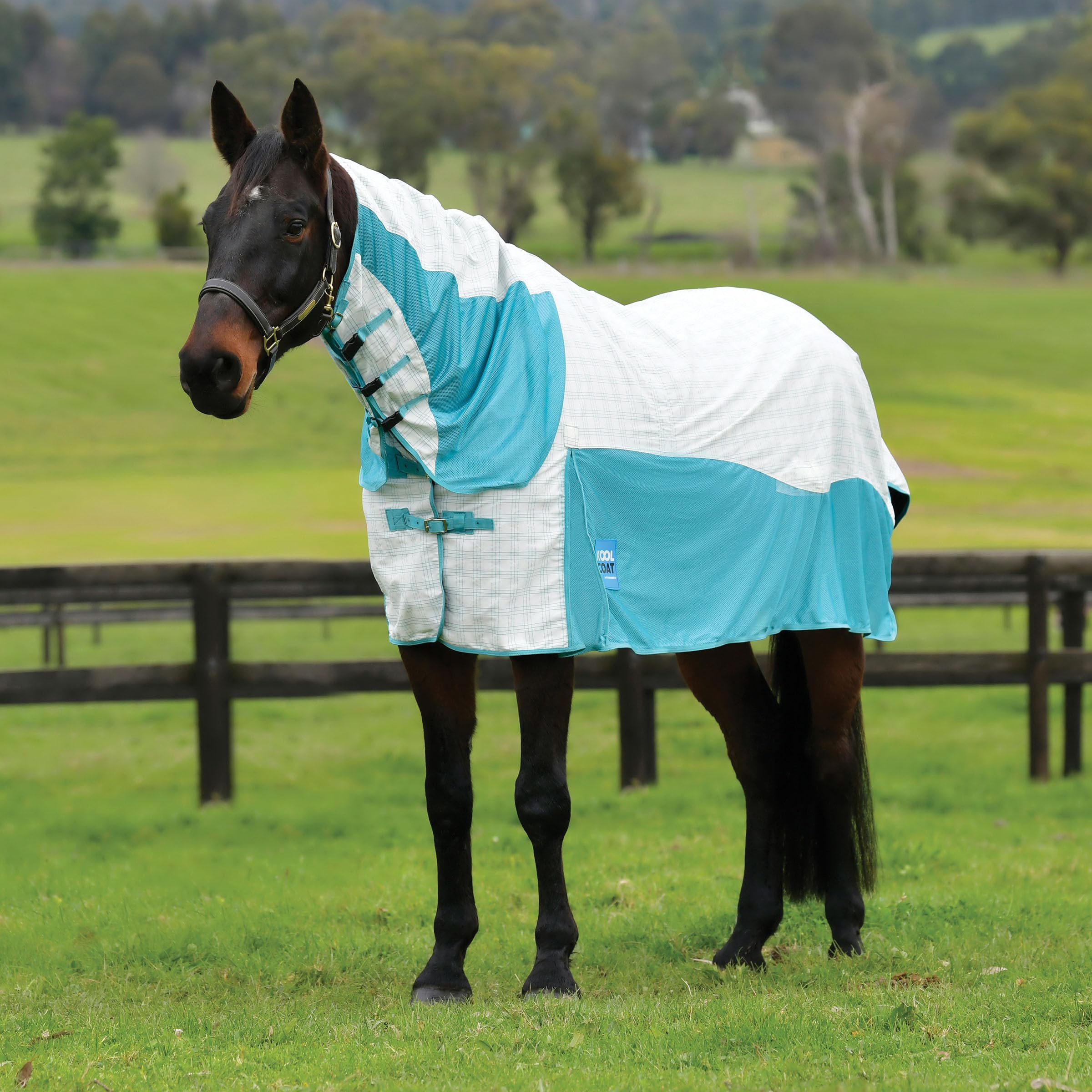 Kool Coat Cotton Airstream Ii Detach-A-Neck White/Mint 69''