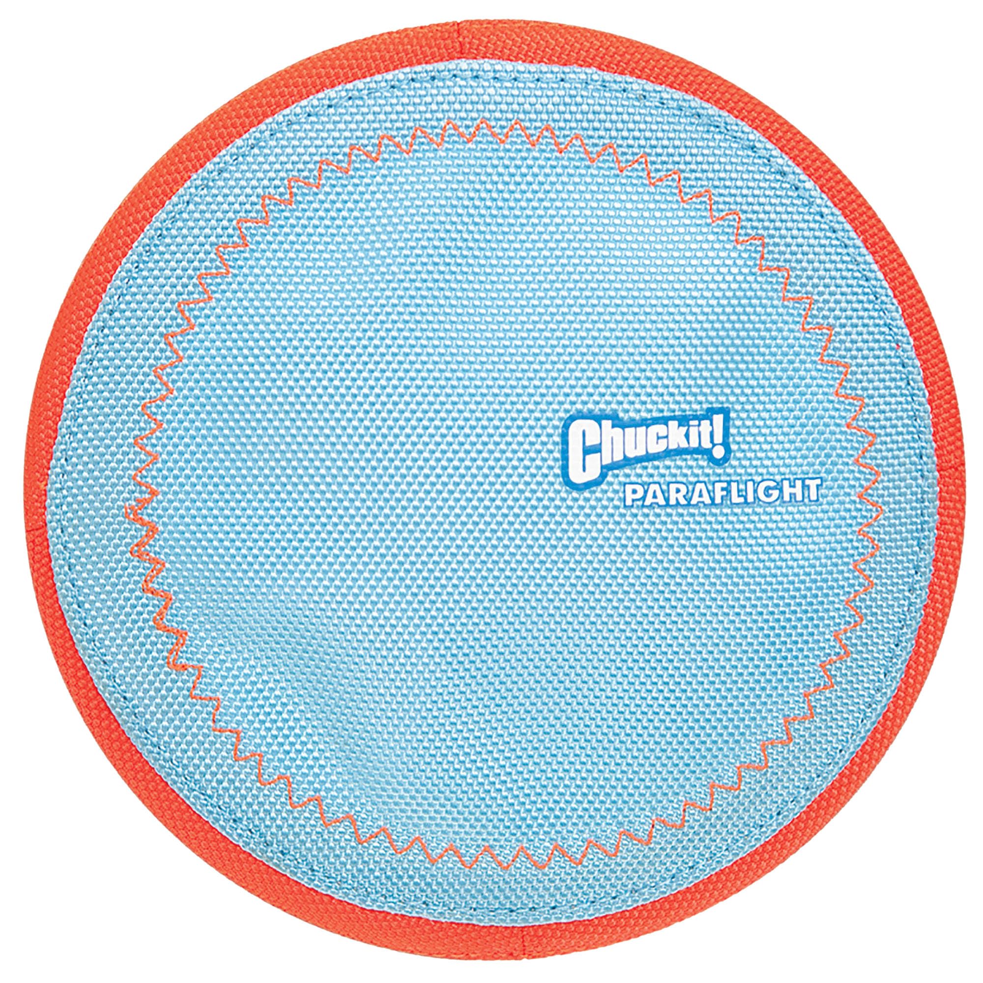 Chuckit! Paraflight Flying Disc Dog Toy - Water Floating Flyer - Durable Nylon Construction With Soft Rubber Edges - For Small And Medium Dogs - Size Small - 6.75' L X 6.75' W - Pack Of 1