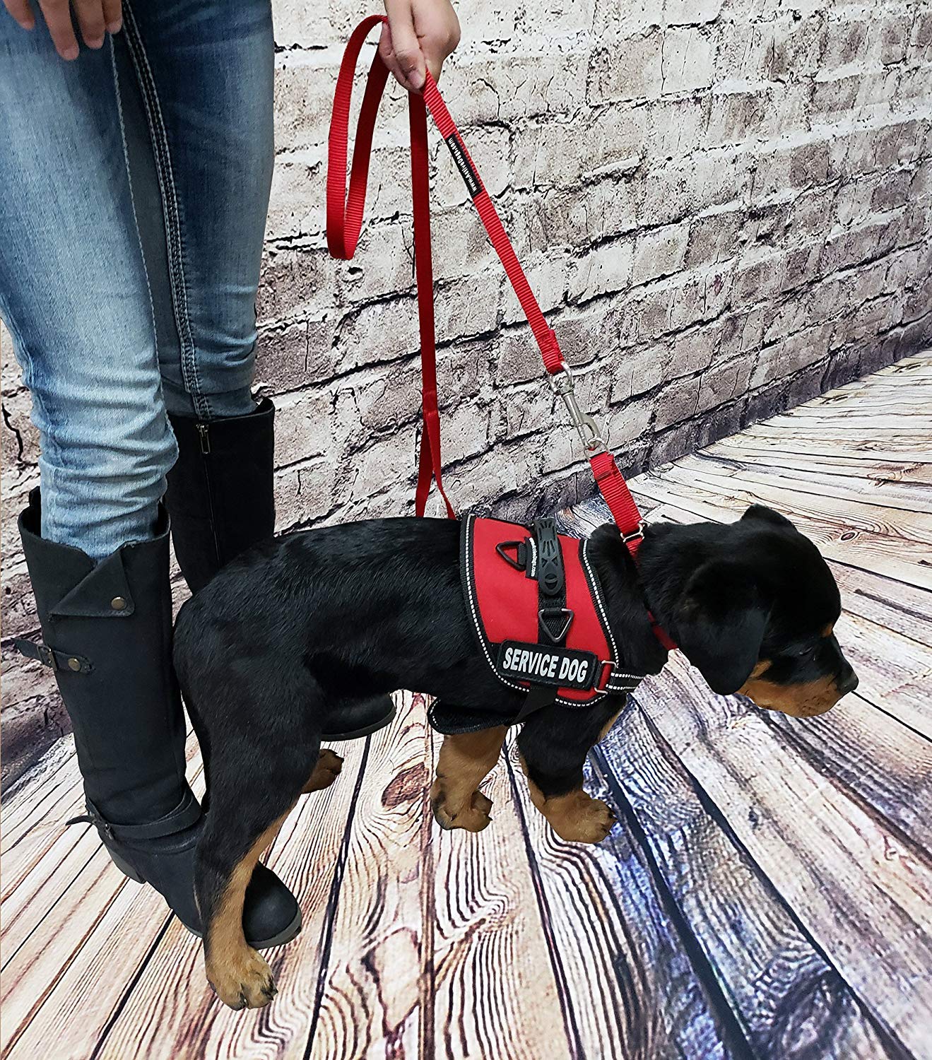 Activedogs Service Dog Vest Harness + Clip-On Bridge Sturdy Handle + Id Card Carrier + Ada Cards + Reflective Service Dog Patches - Extra Large Service Dog Harness Vest Xl Dogs (Girth 29”-40”) Red
