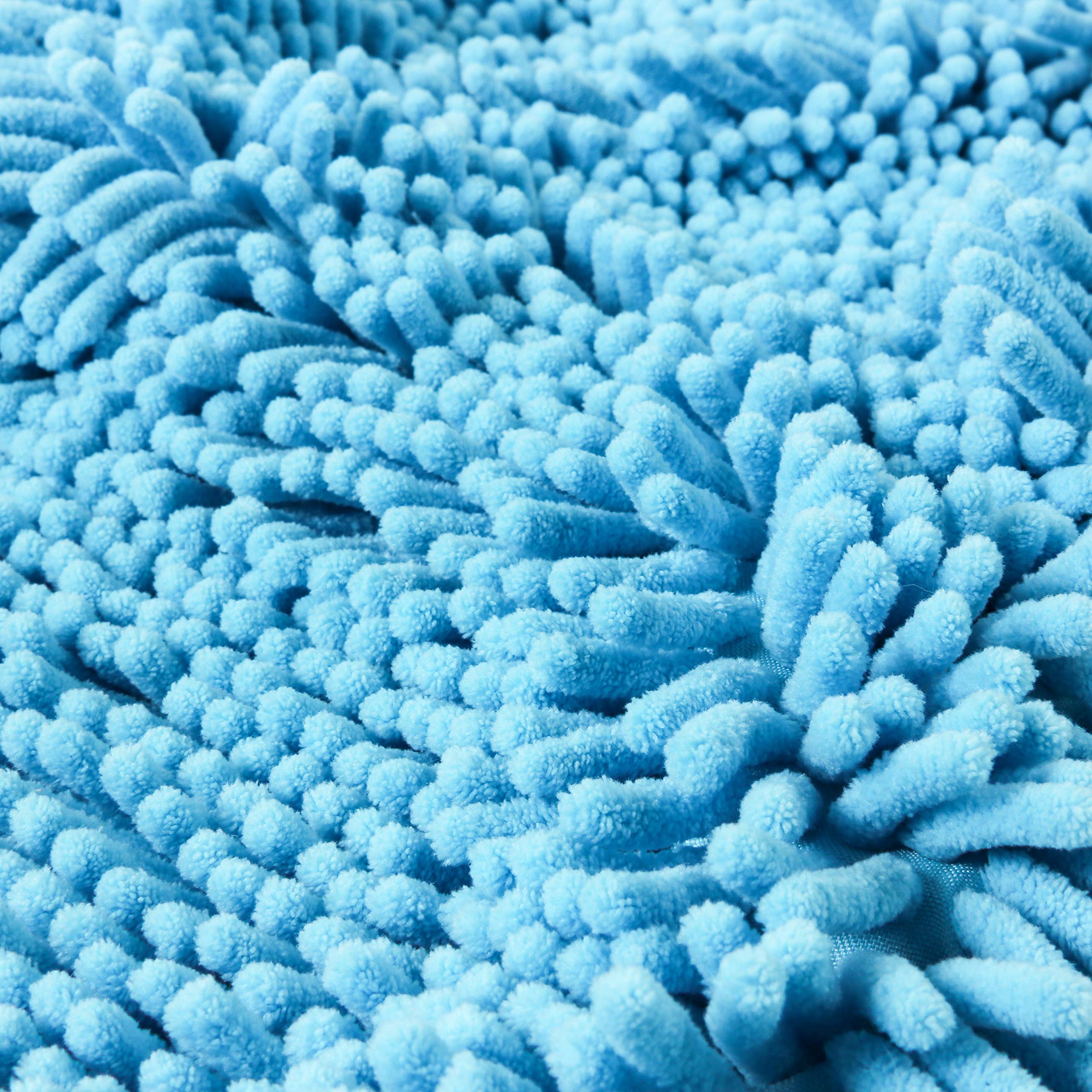 Patas Lague Absorbent Dog Towel For Drying Dogs Large, 35''X15'' Extra Large Microfiber Quick Drying Pet Bath Towel With Hand Pockets, Machine Washable Pet Shammy Blue