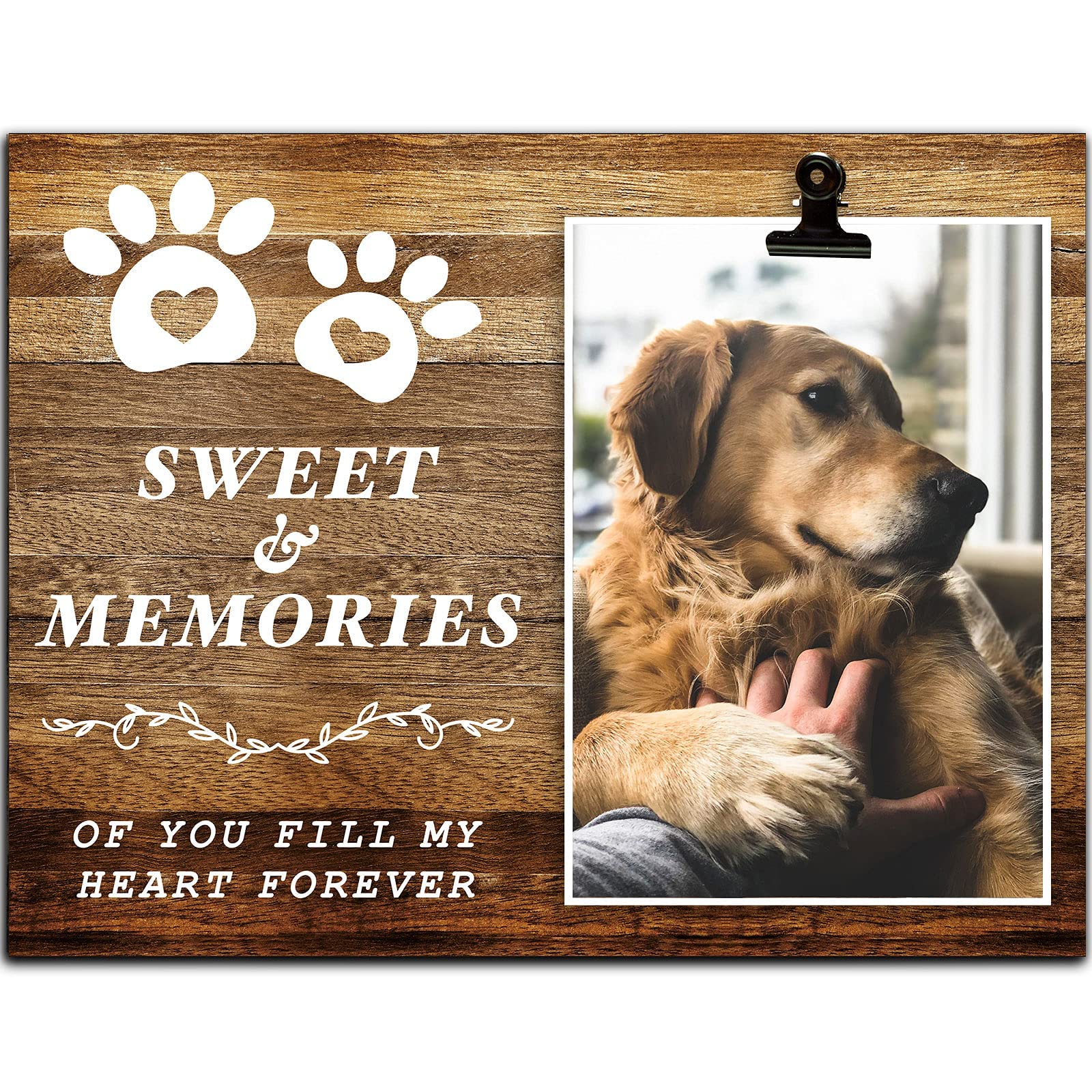 Kingnow Pet Memorial Picture Frame Loss Of Dog Gifts 4X6 Inch Dog Picture Frame