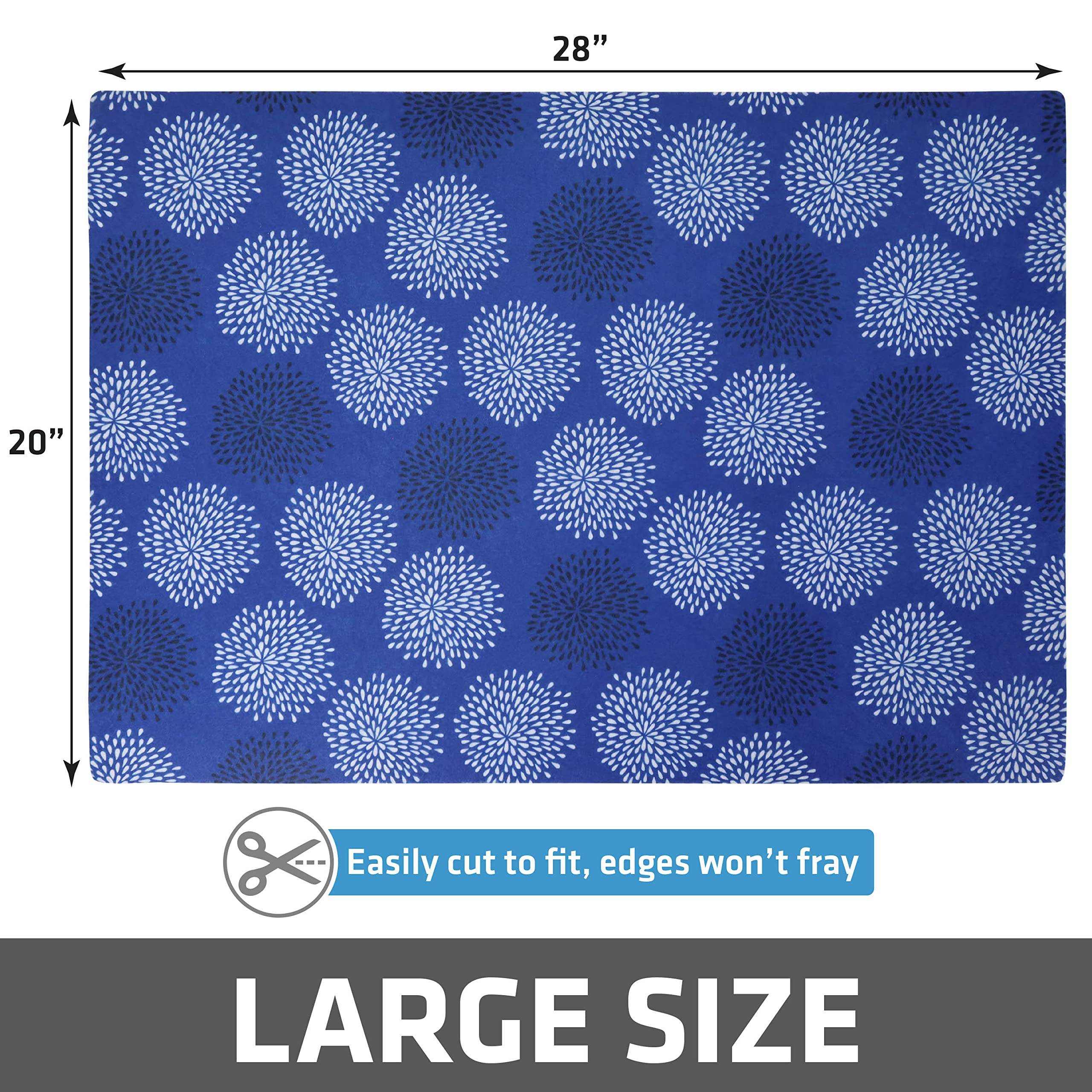 Drymate Original Cat Litter Mat, Contains Mess From Box For Cleaner Floors, Urine-Proof, Soft On Kitty Paws -Absorbent/Waterproof- Machine Washable, Durable (Usa Made) (20”X28”)(Good Medicine Blue)