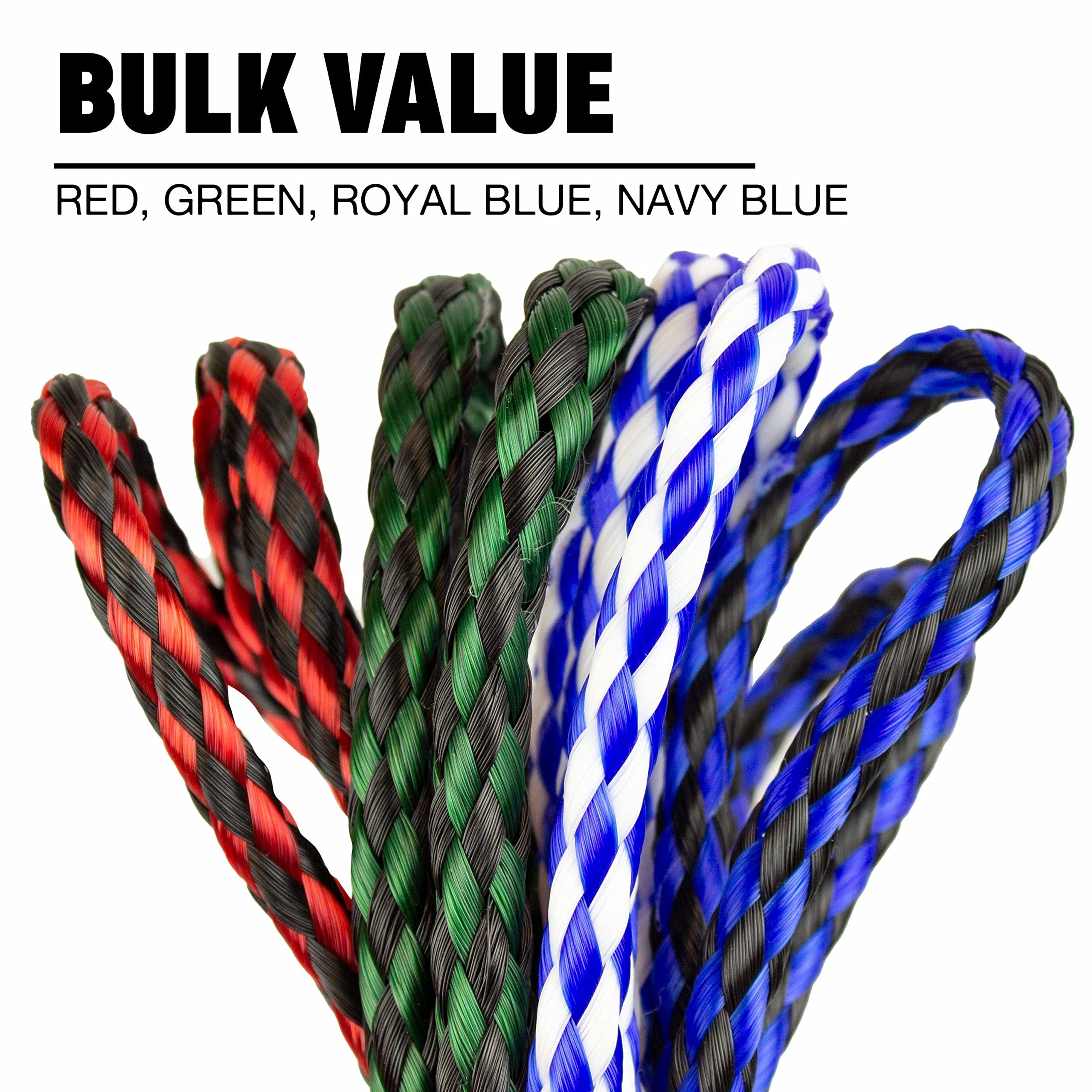 Downtown Pet Supply Braided Poly Slip Lead Dog Leash, 24 Pack, 5' Long - Universal Dog Slip Leash With Metal O Ring - Durable Fo