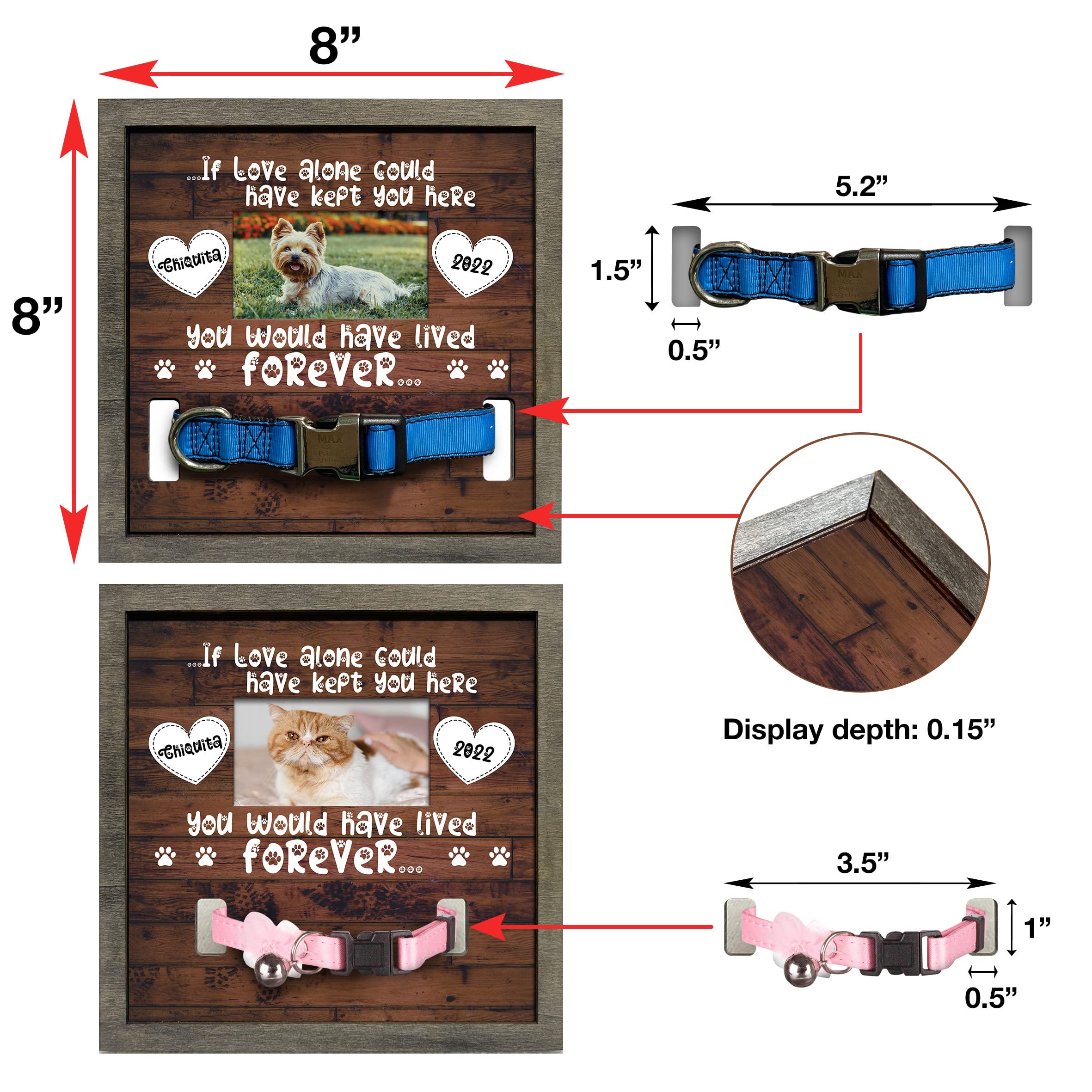 Bfigift Personalized Dog Memorial Picture Frame Collar Gifts Pawprints Pet Loss Remembrance Gifts For Loss Of Loved Ones Pet Loss Plaque In Loving Memory Of Dog Cat Plaque For Your Loss Sympathy Decor
