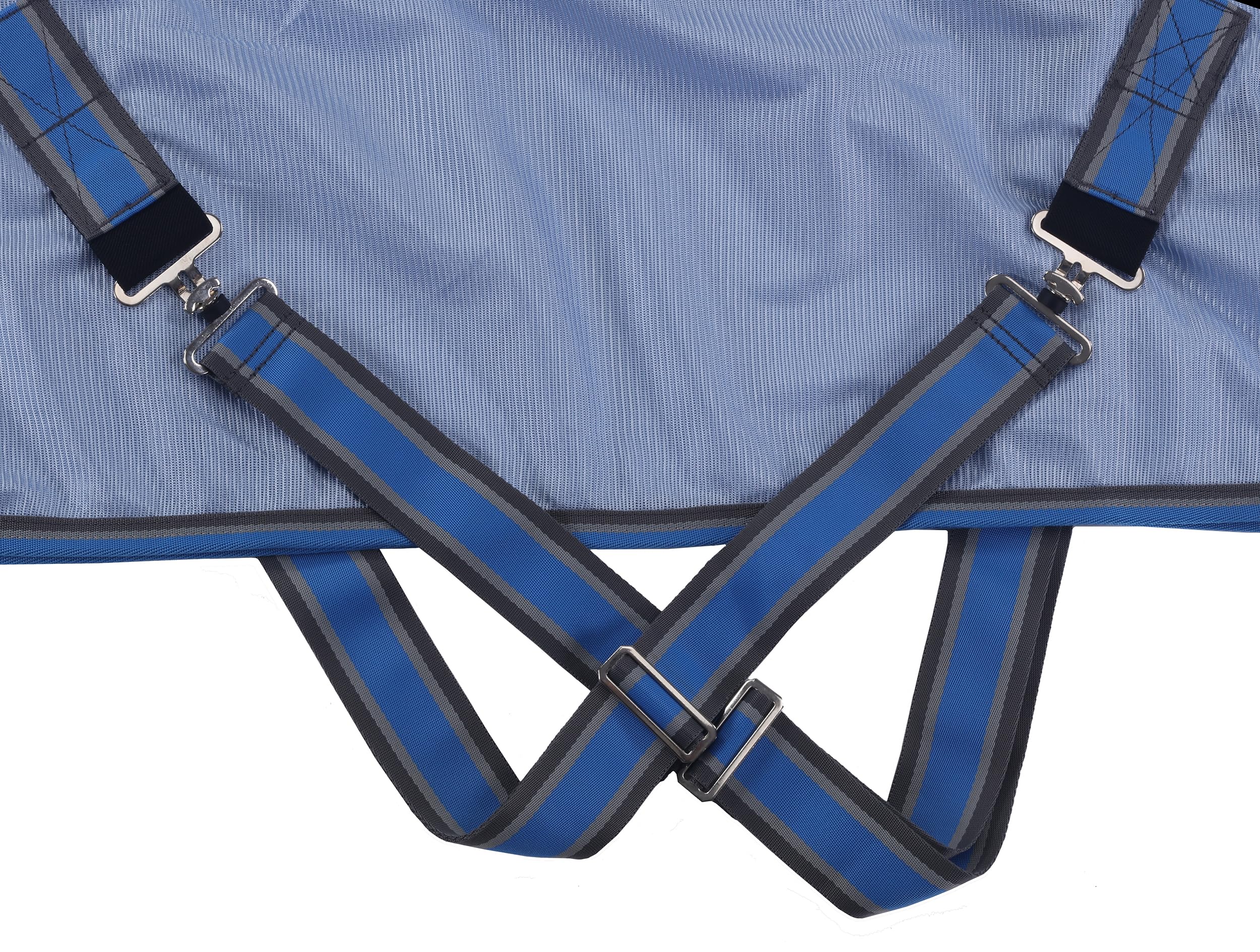 LEAFOREST Horse Mesh Fly Sheet Standard Neck Summer Rug Blue 78