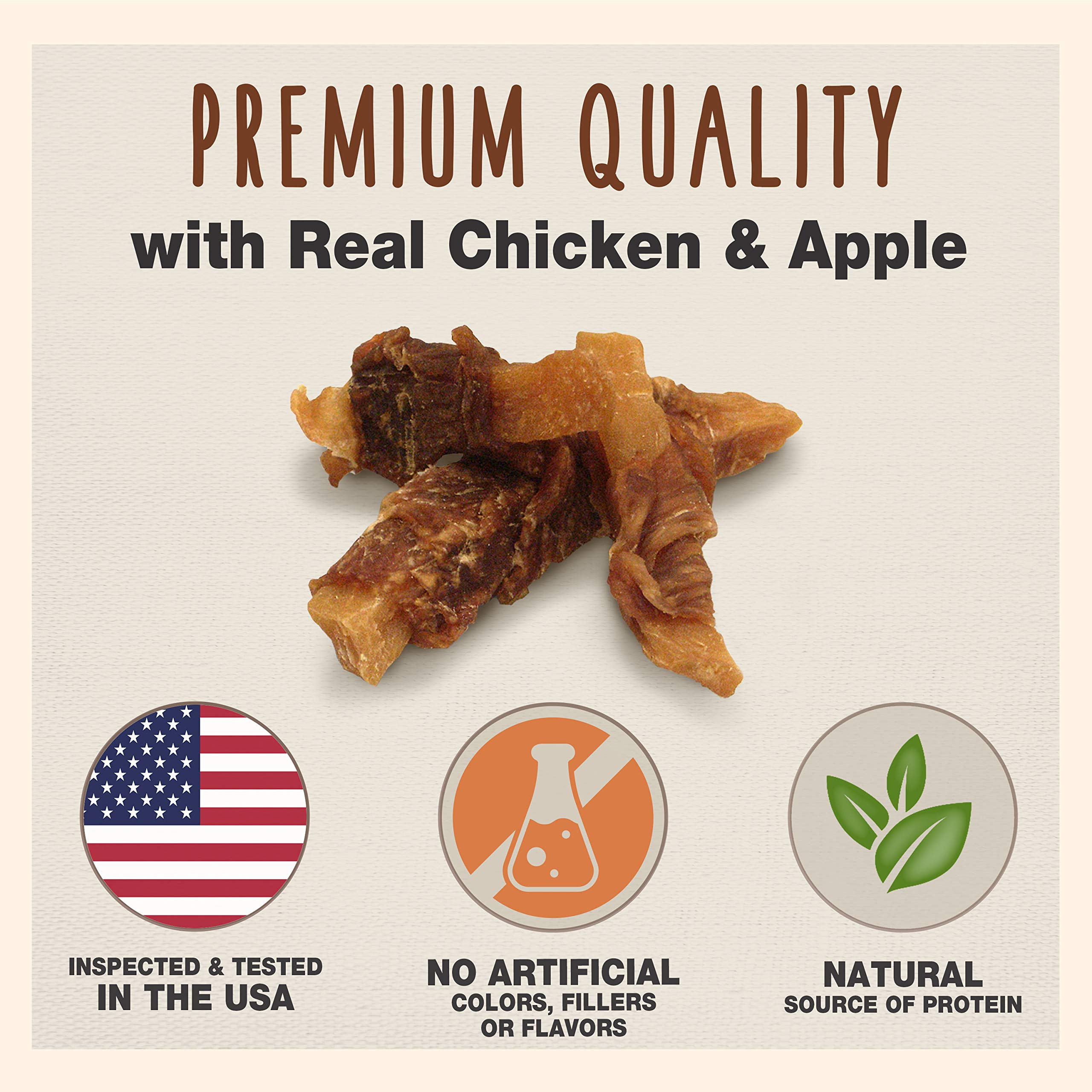 Cadet Gourmet Sweet Potato & Chicken Wraps Dog Treats - Healthy and Natural Chicken and Sweet Potato Dog Training Treats for Sma