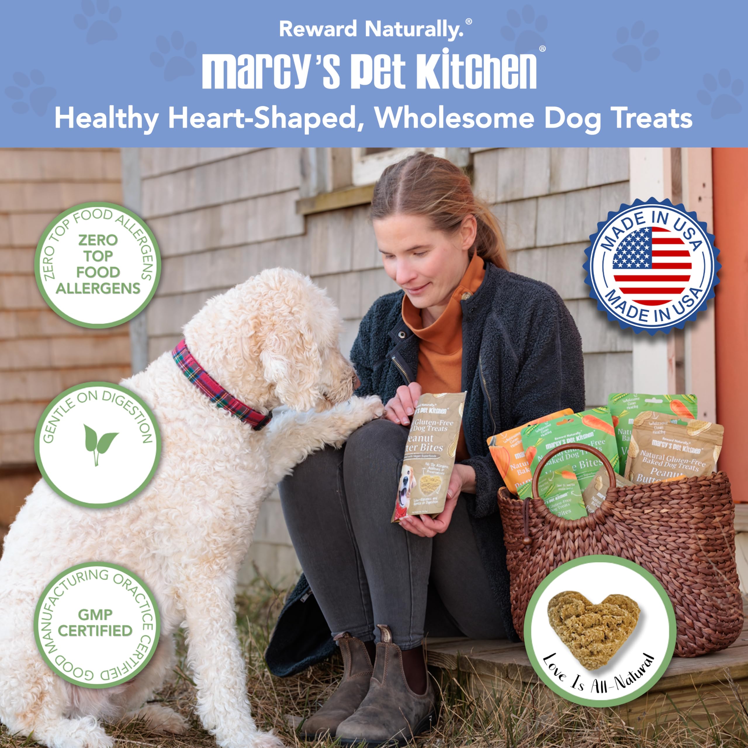 Marcys Pet Kitchen-Diabetic Dog Treats-Vet Recommend-No Preservatives - Crunchy, Superfoods, All Natural-Vegan Homemade,-Gluten