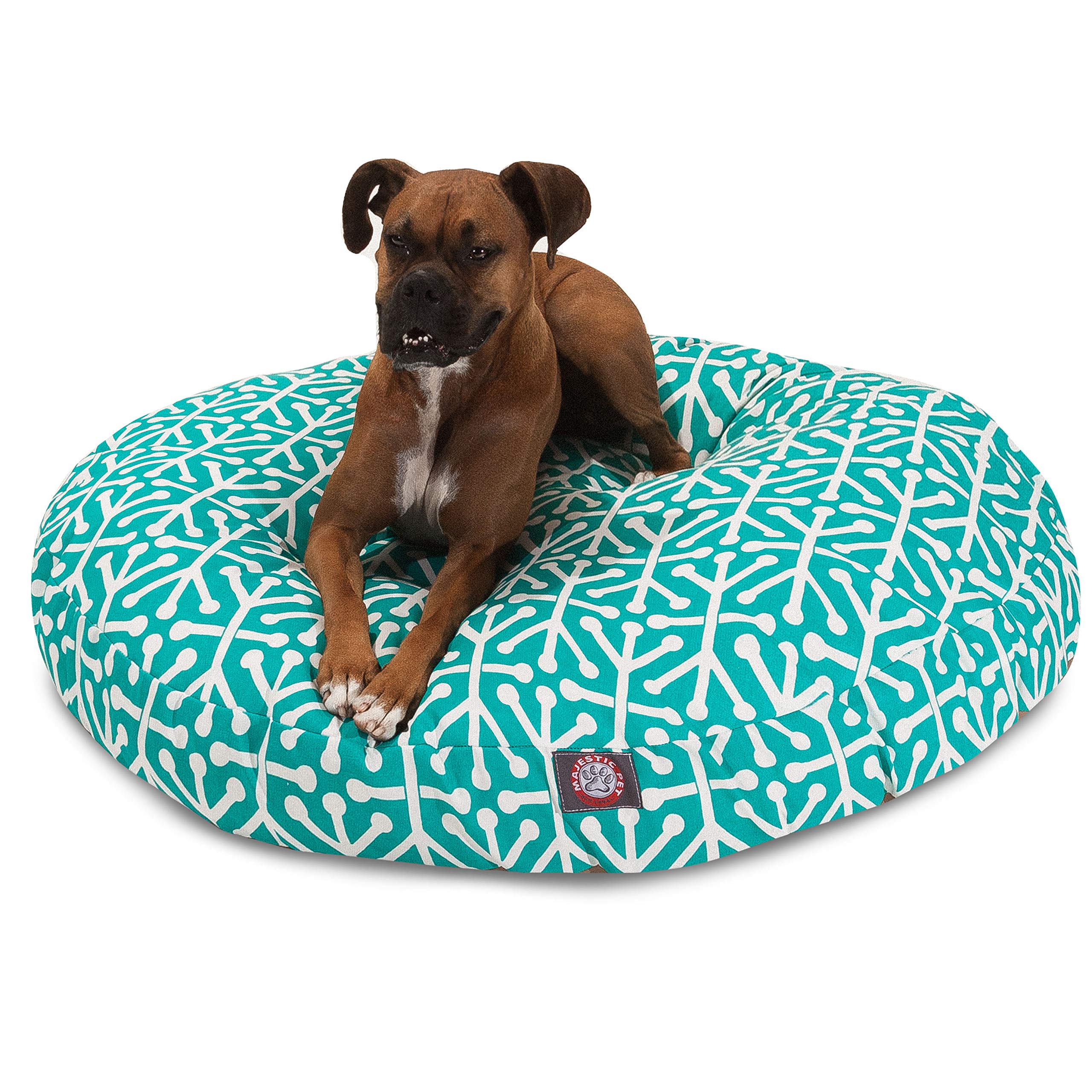 Pacific Aruba Large Round Indoor Outdoor Pet Dog Bed With Removable Washable Cover By Majestic Pet Products