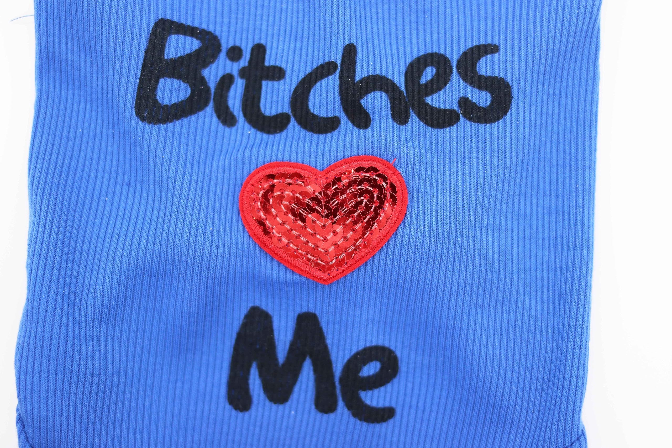 Droolingdog Pet Clothes Bitches Love Me Dog Shirt For Cats And Small Dogs, Medium, Blue