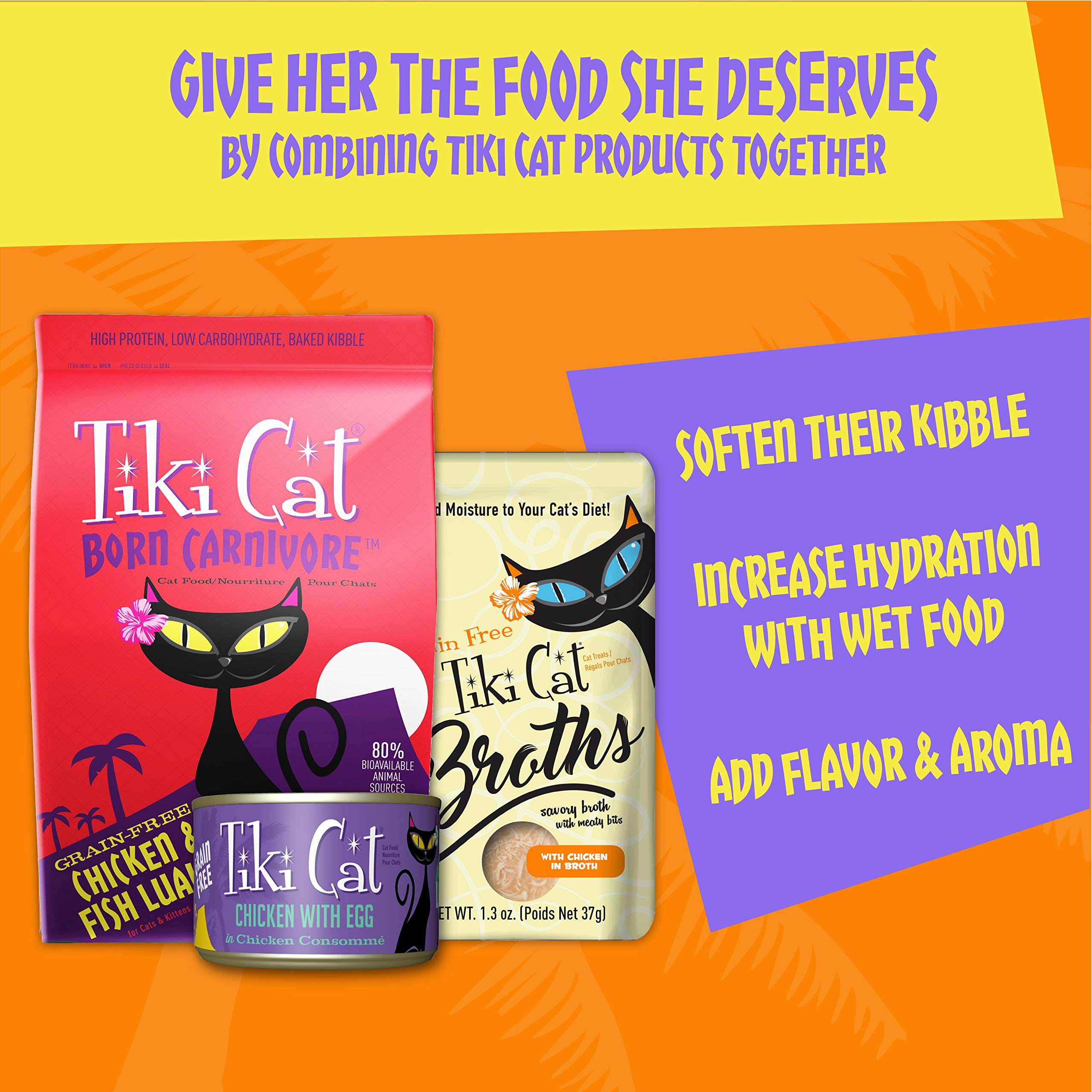 Tiki Cat Luau Variety Pack, Succulent Combinations of Real Shredded Protein in a Rich Flavorful Consumme, Grain-Free Balanced Nu