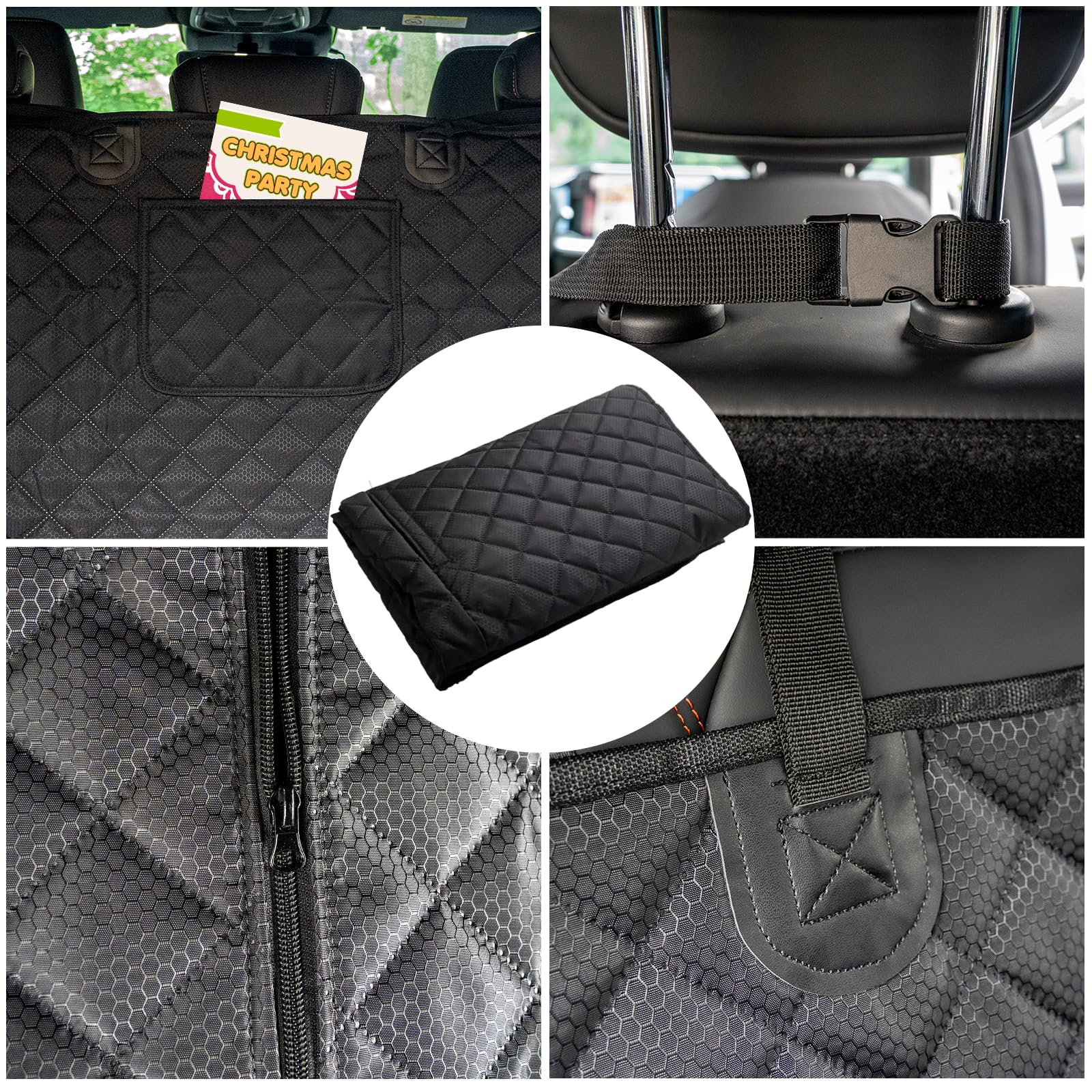 HNCPSY SUV Cargo Liner for Dog Car Seat Cover for Pets Waterproof Cargo Cover Dog Seat Mat for SUVs Sedans Vans with Bumper Flap