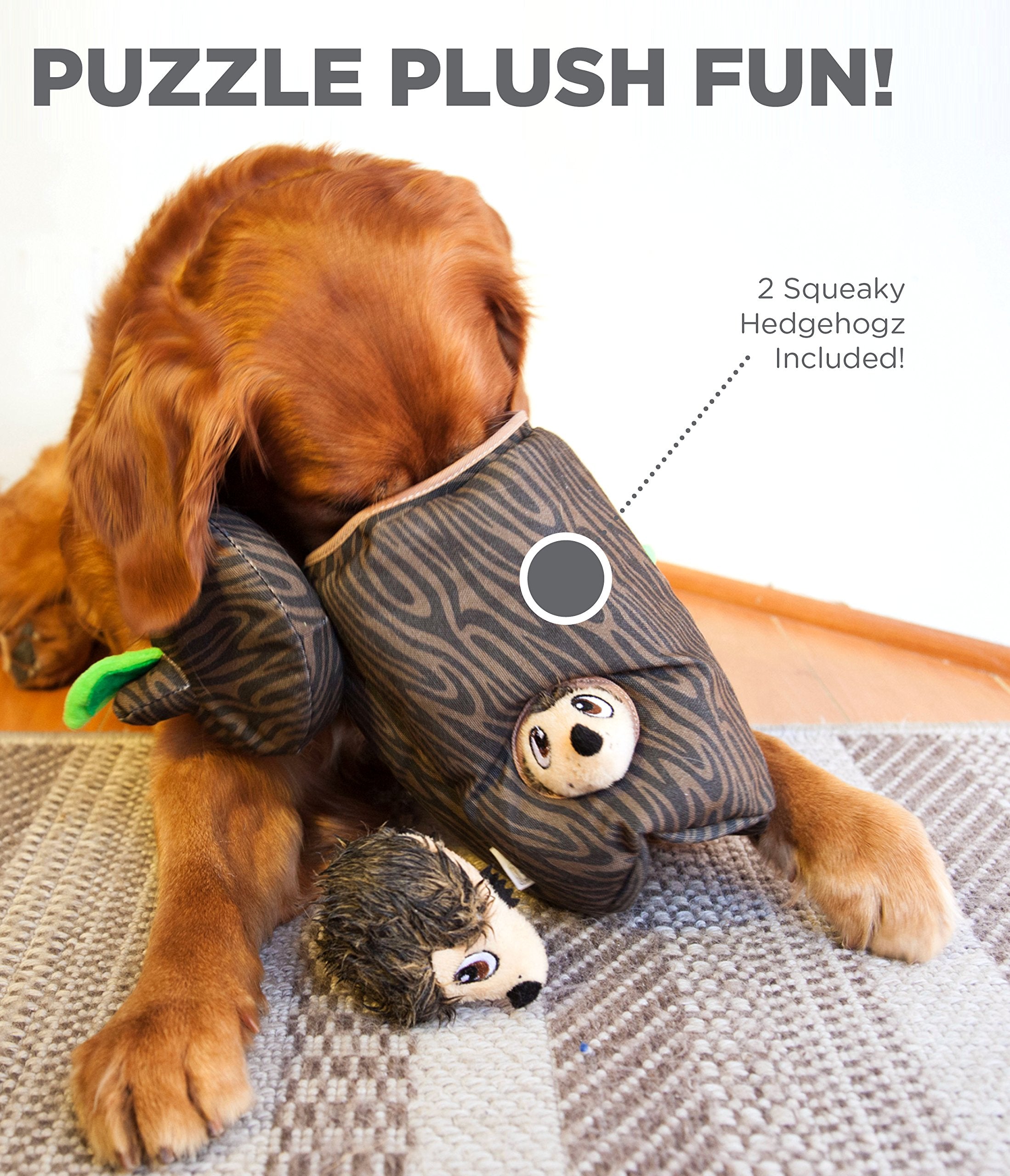 Outward Hound Hide A Hedgie Plush Dog Toy Puzzle, Large