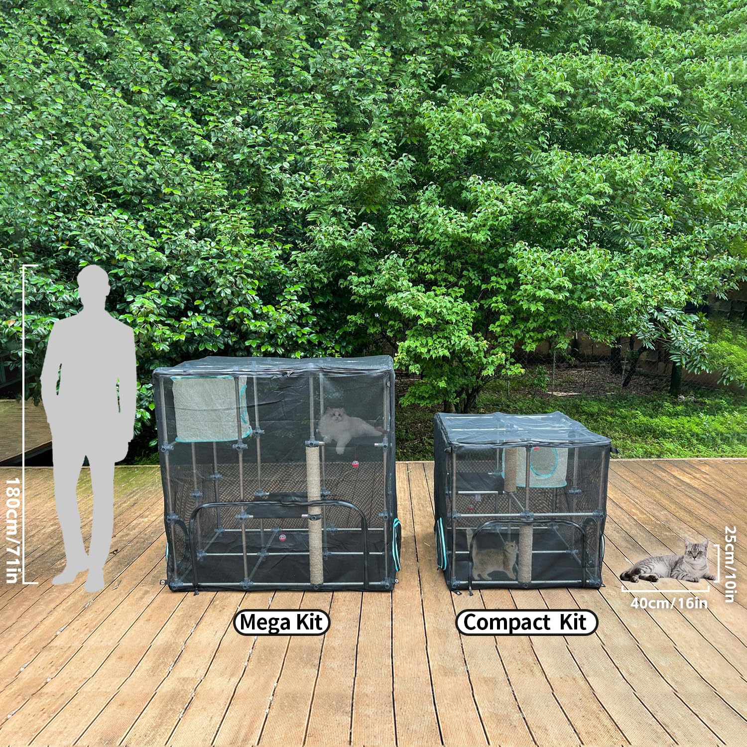 Inturn Catio Outdoor Cat Enclosure, Mega Kit For Outdoor And Indoor(Mega Kit)