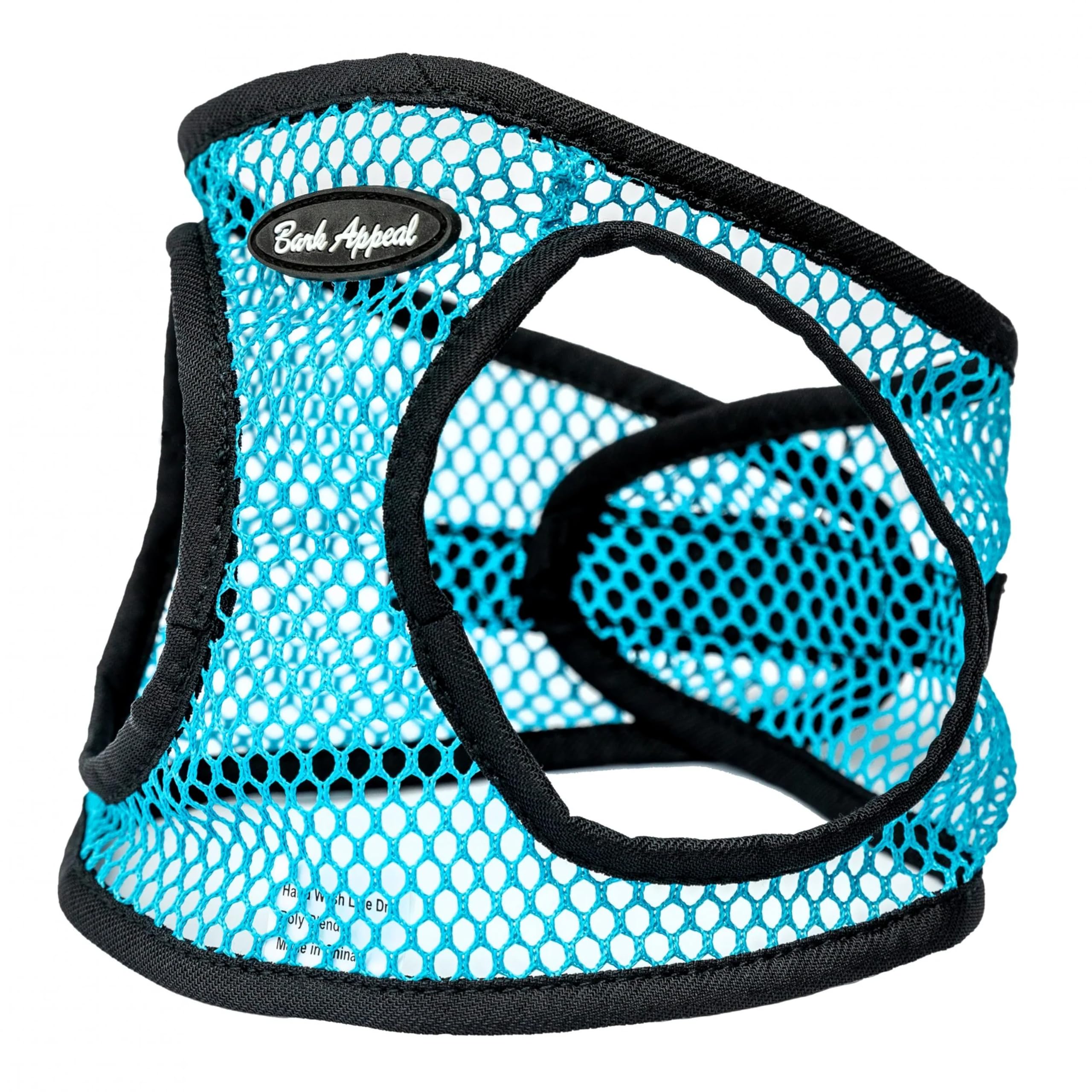 Bark Appeal Teal Netted Step-in Dog Harness for Small to Medium Sized Pets - Updated Sizing, Remeasuring is Essential - Soft Net