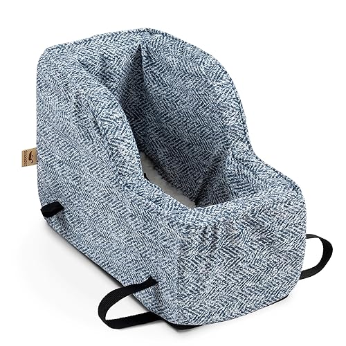 Snoozer Luxury High Back Console Pet Car Seat - Show Dog Collection, Small - Palmer Indigo