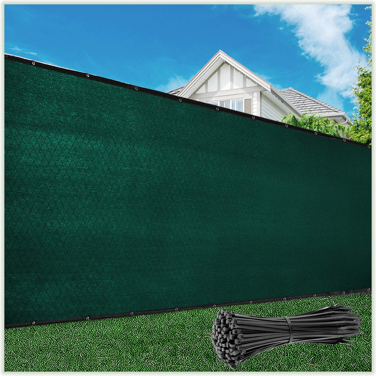 colourTree customized Size Fence Screen Privacy Screen green 5 x 162 - commercial grade 170 gSM - Heavy Duty - 3 Years Warranty 
