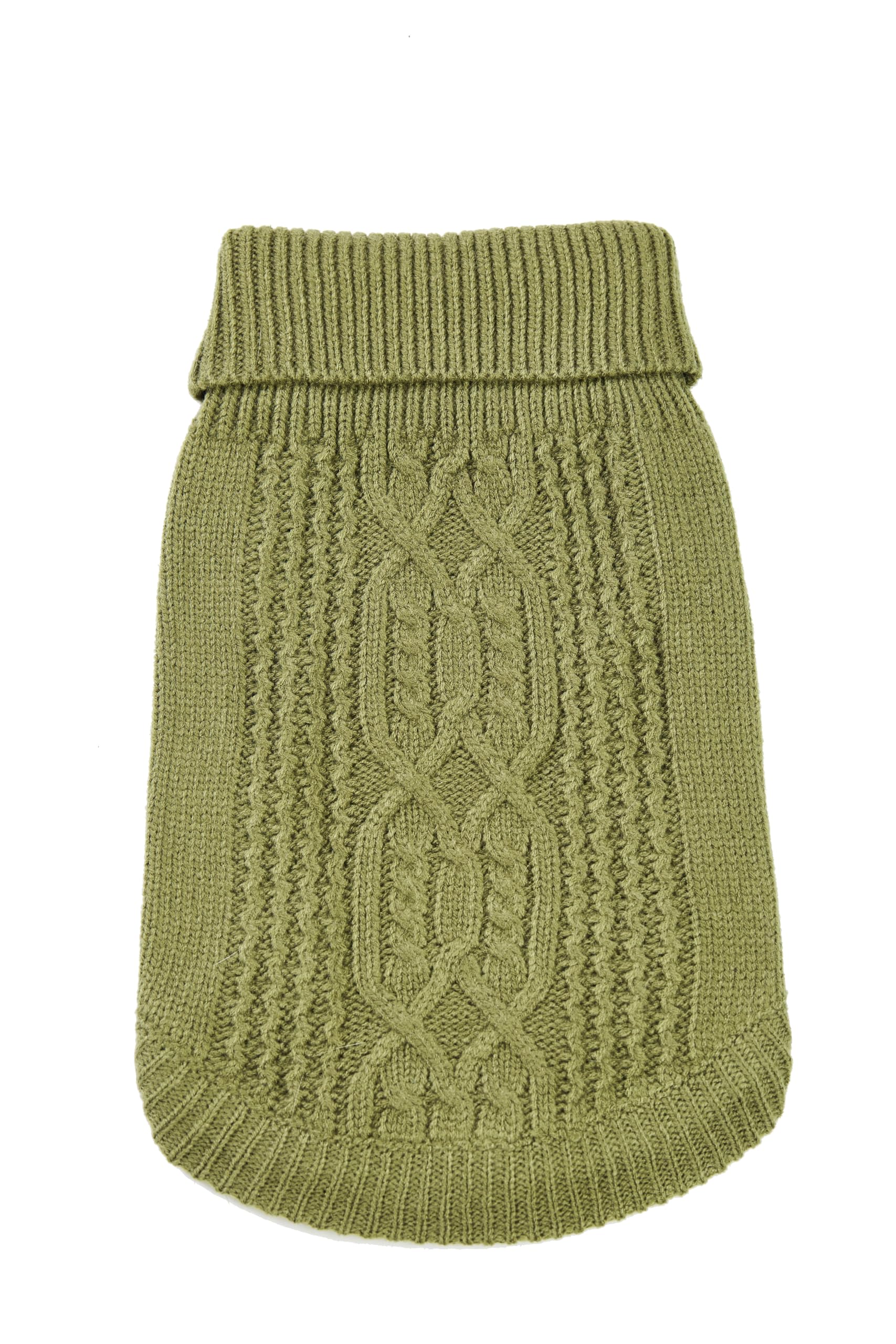 Jnancun Cat Sweater Turtleneck Knitted Sleeveless Cat Clothes Warm Winter Kitten Clothes Outfits For Cats Or Small Dogs In Cold Season (Small, Olive Green)