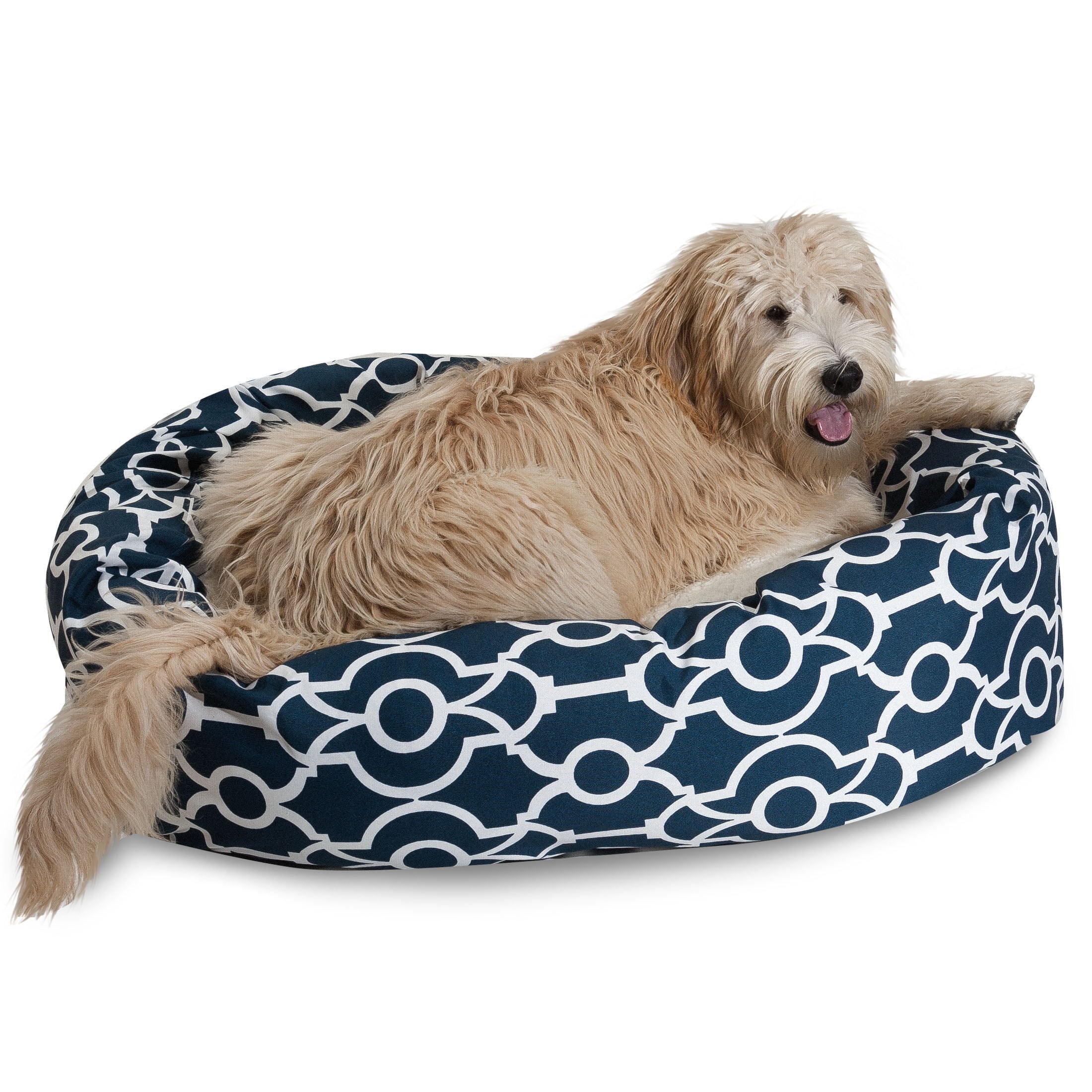 Majestic Pet Athens Sherpa Bagel Bed, 32-Inch, Black