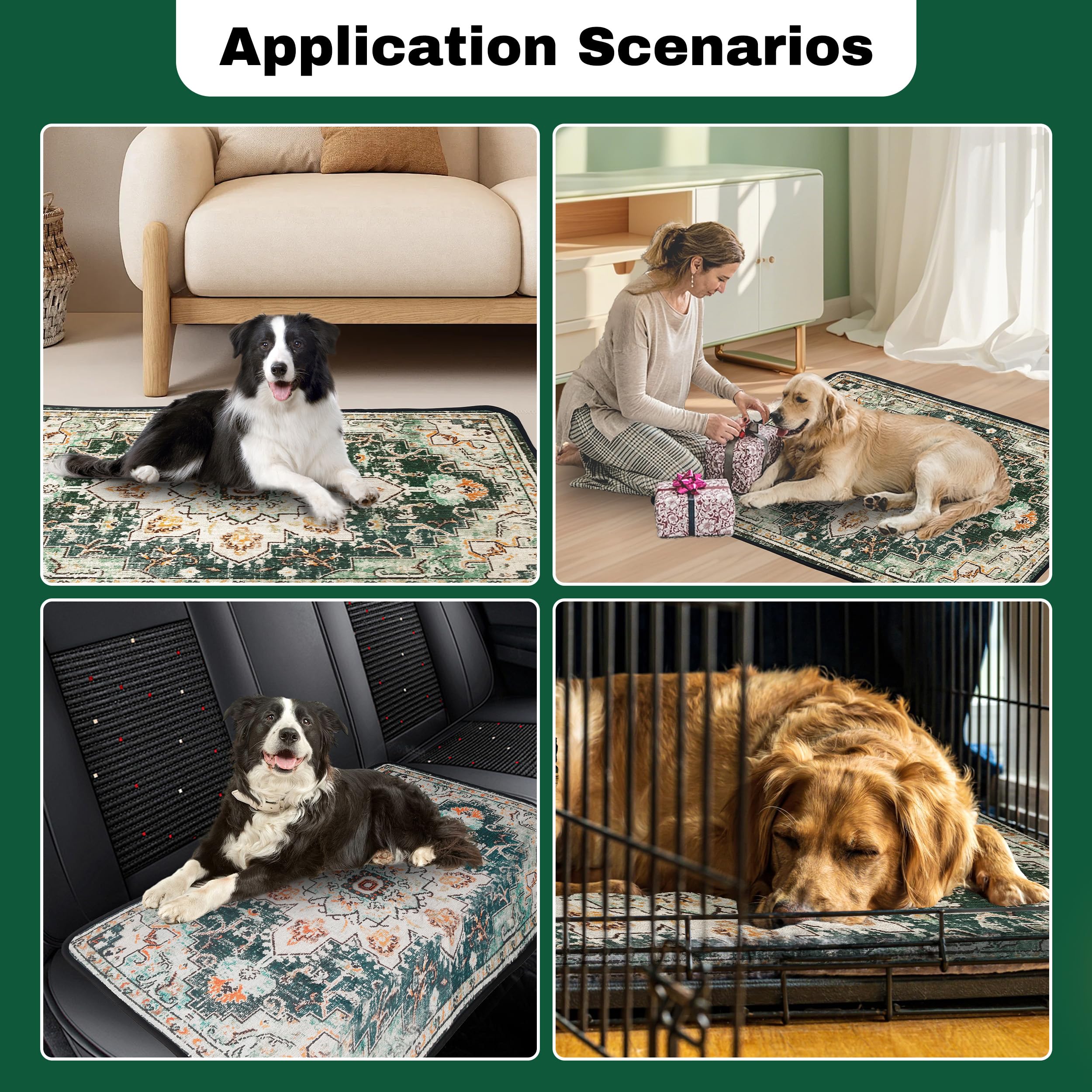 Patiencet Washable Pee Pads For Dogs, 36'' X 48'' Super Absorbent Leakproof Reusable Puppy Pads, 2 Pack Dog Training Pad Potty P