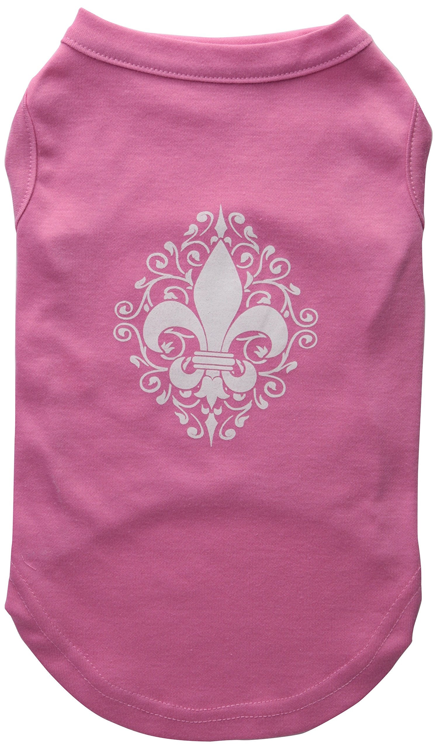Mirage Pet Products Henna Fleur De Lis Screen Print Shirt, Large, Bright Pink