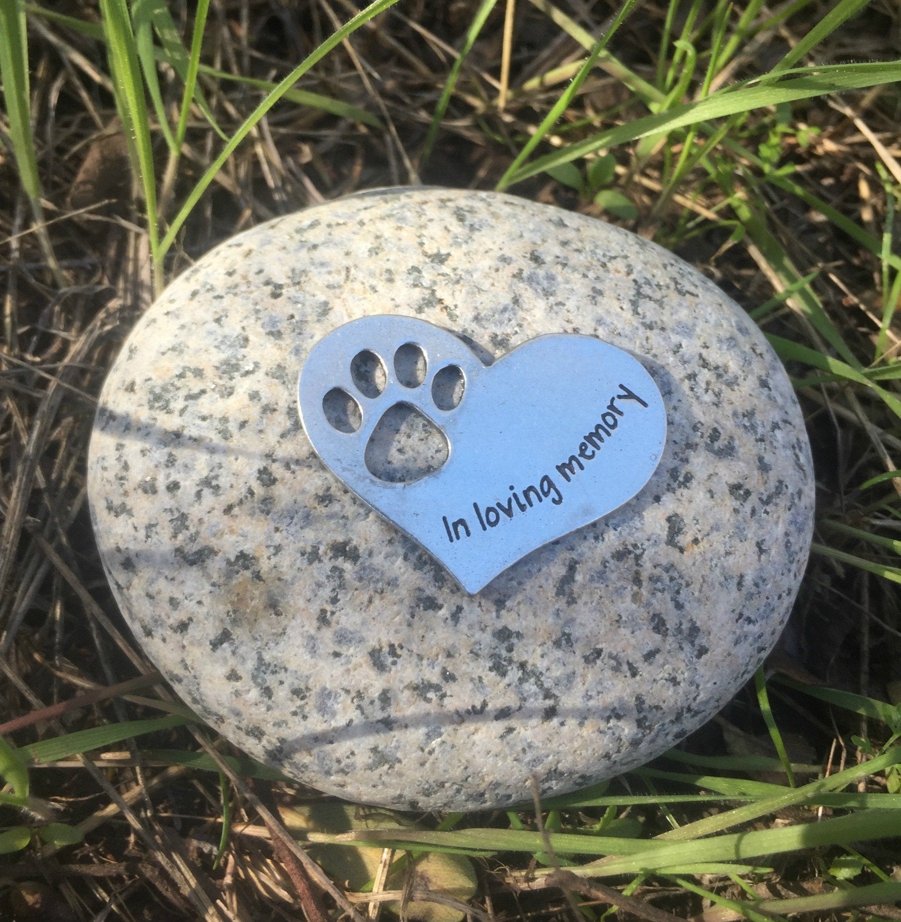 Quotable Cuffs Comforting Dog Memorial Gift - Sympathy Or Condolence Gift For Loss Of Pet - In Loving Memory Stone By Whitney Howard Designs