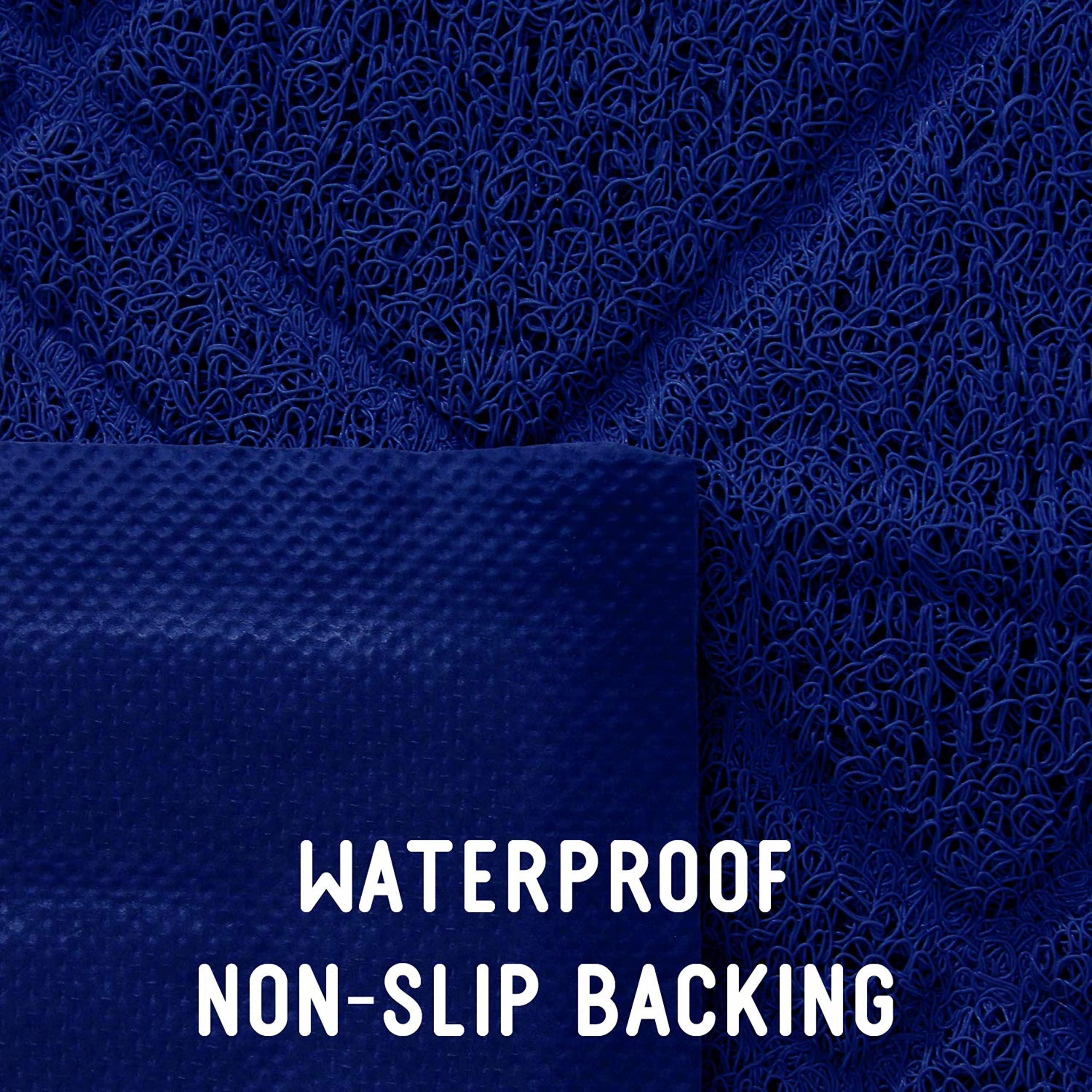 Downtown Pet Supply - Kitty Litter Mat - Padded, Non-Slip Mat For Cat Litter Box - Waterproof Mat For All Litter Types - Blue -
