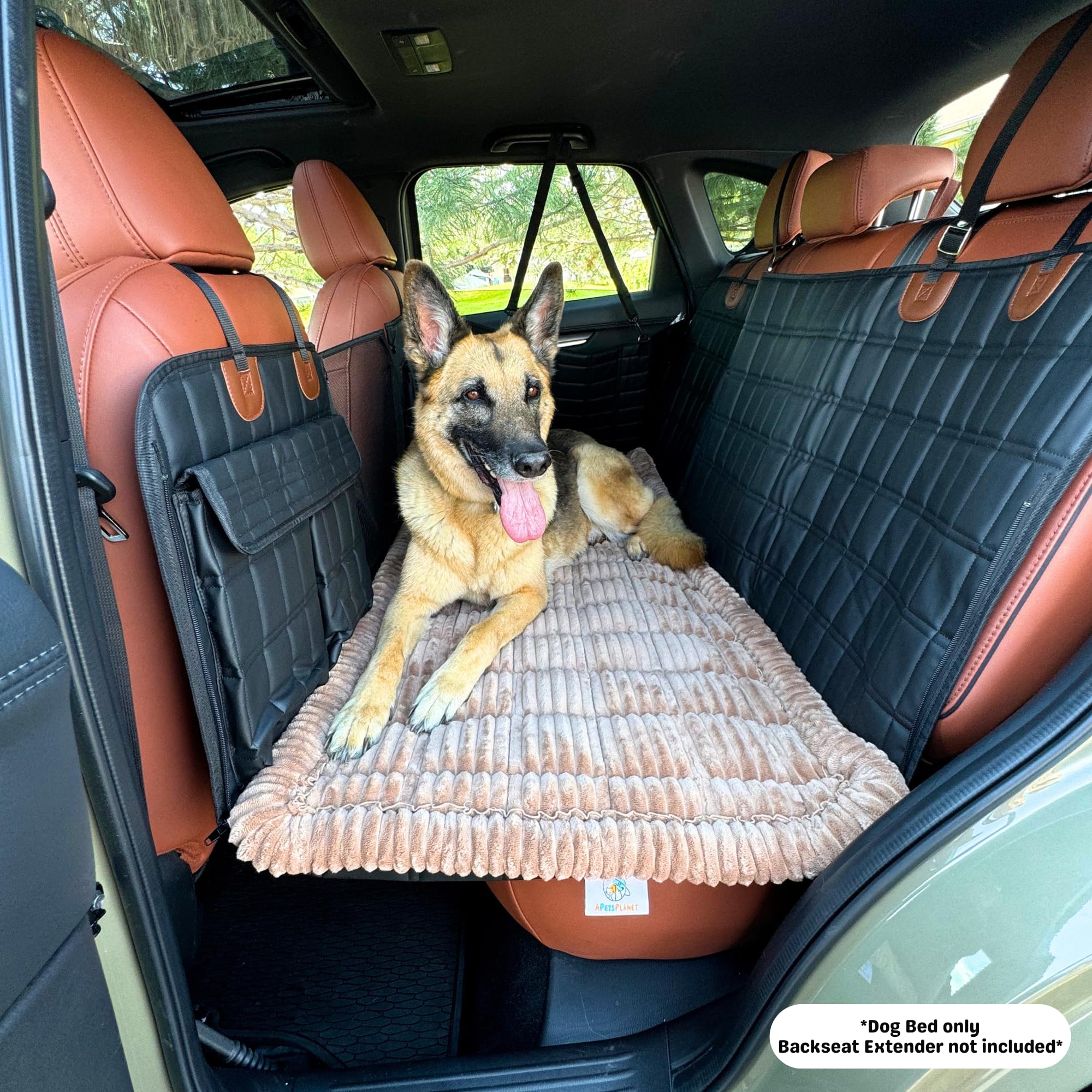 Apetsplanet Deluxe Dog Bed Brown, Pad Topper, Pet Bed Mat, Non-Slip Bottom, Couch Cover Blanket, Dog Travel Bed, Custom Fit Cush