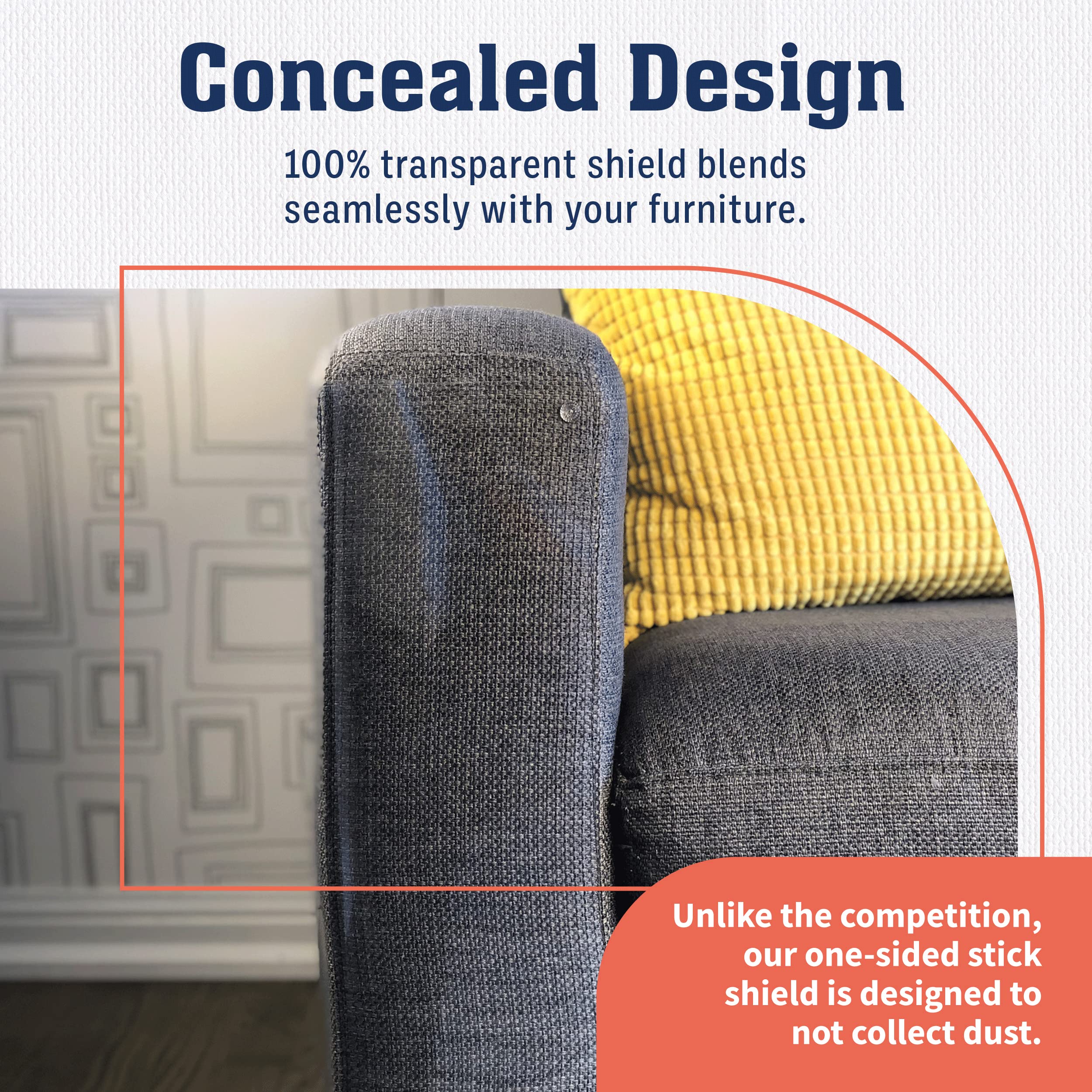 Stelucca Amazing Shields 12-Pack Cat Scratch Deterrent - 17x12 Clear Anti-Scratch Furniture Protectors for Couch