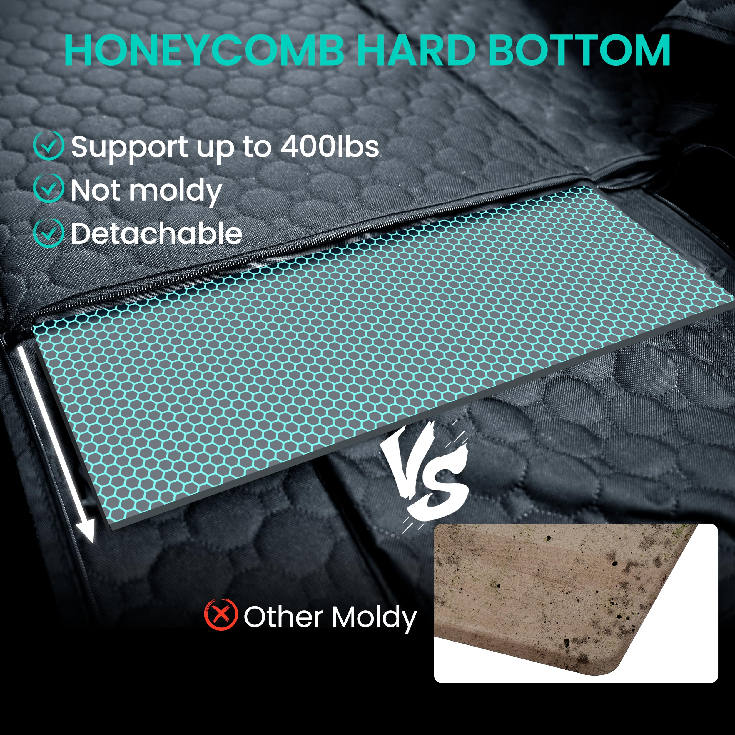 Sangoodier Dog Car Seat Cover For Back Seat, Hard Bottom Back Seat Extender For Dogs, Waterproof Dog Hammock For Truck Support T