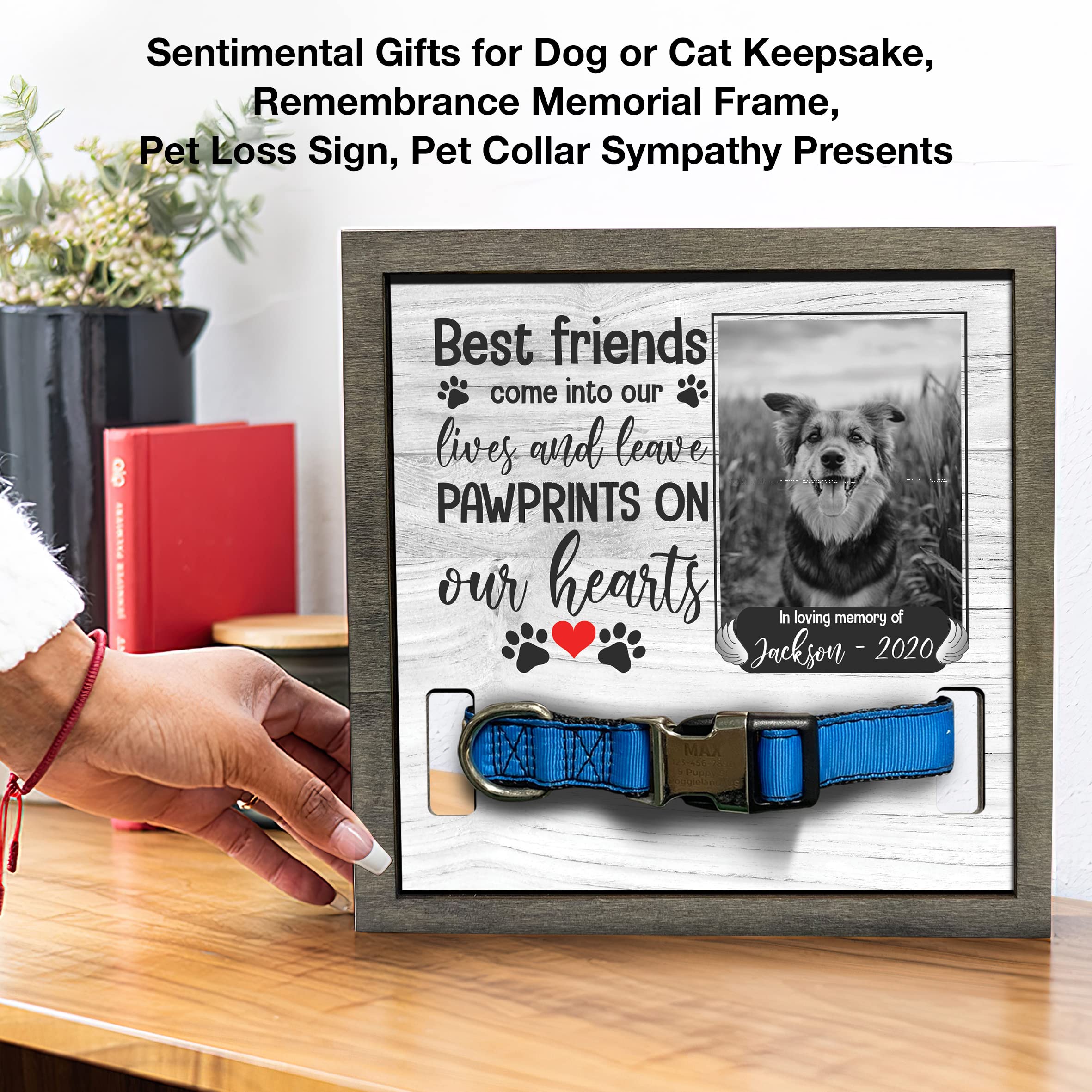 Bfigift Customized Pet Sympathy Gifts Deceased Pet Picture Frame Losing A Dog Home Wall Art Decor Personalized Bereavement Frame Sign Gifts For Him Her Sentimental Quote Memorial Pet Tribute Keepsake
