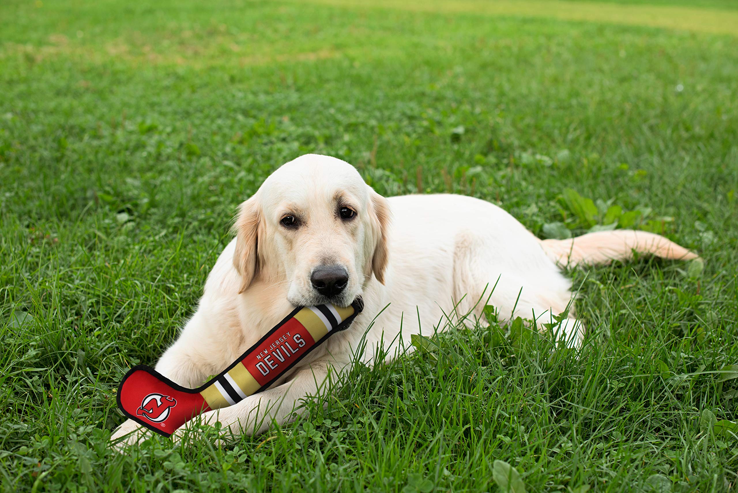 Pets First Nhl New Jersey Devils Stick Toy For Dogs & Cats. Play Hockey With Your Pet With This Licensed Dog Tough Toy Reward! 1